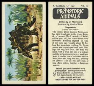 Cynognathus #38 Prehistoric Animals 1972 Brooke Bond Tea Card 