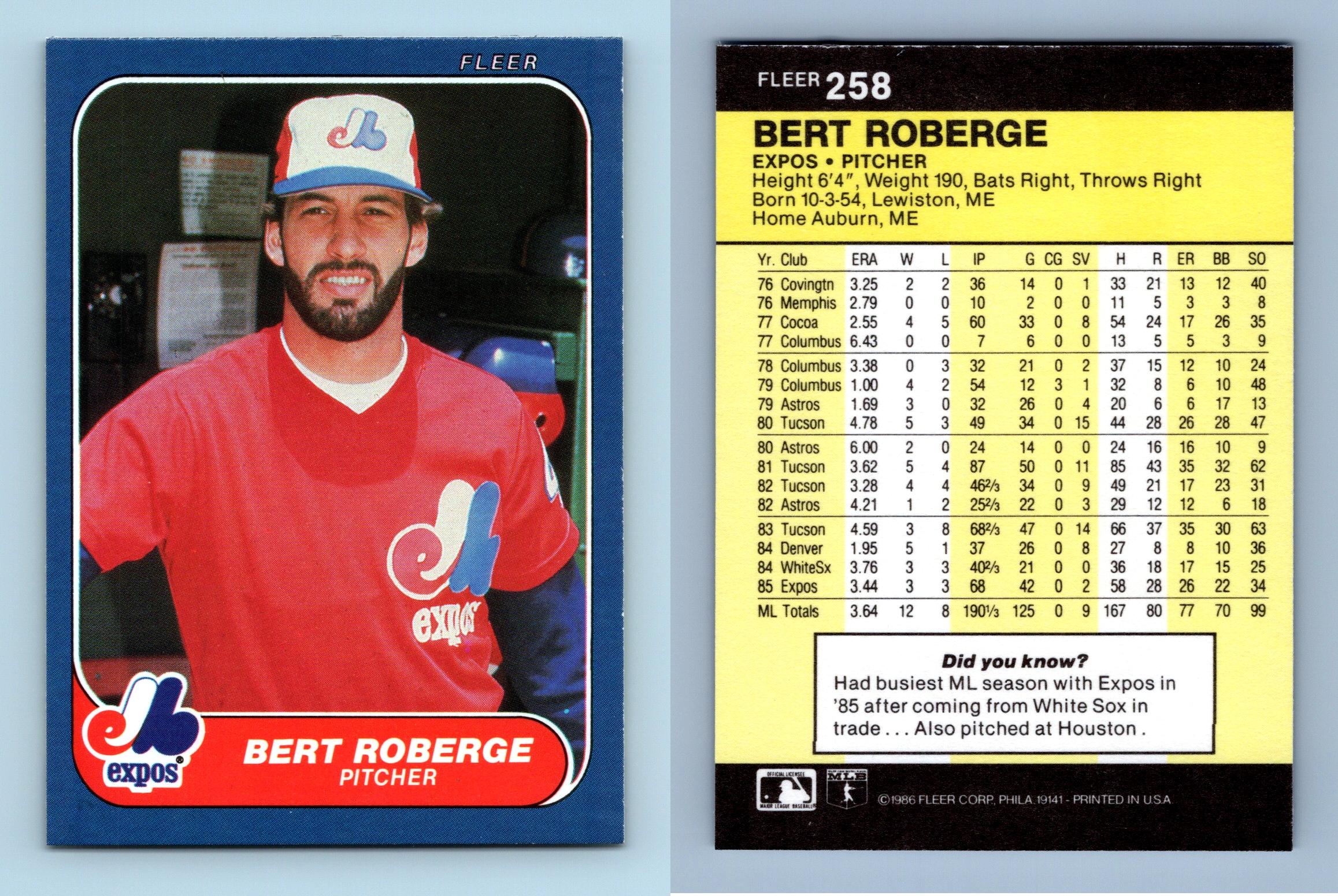  Baseball MLB 1985 Topps #388 Bert Roberge White Sox :  Collectibles & Fine Art
