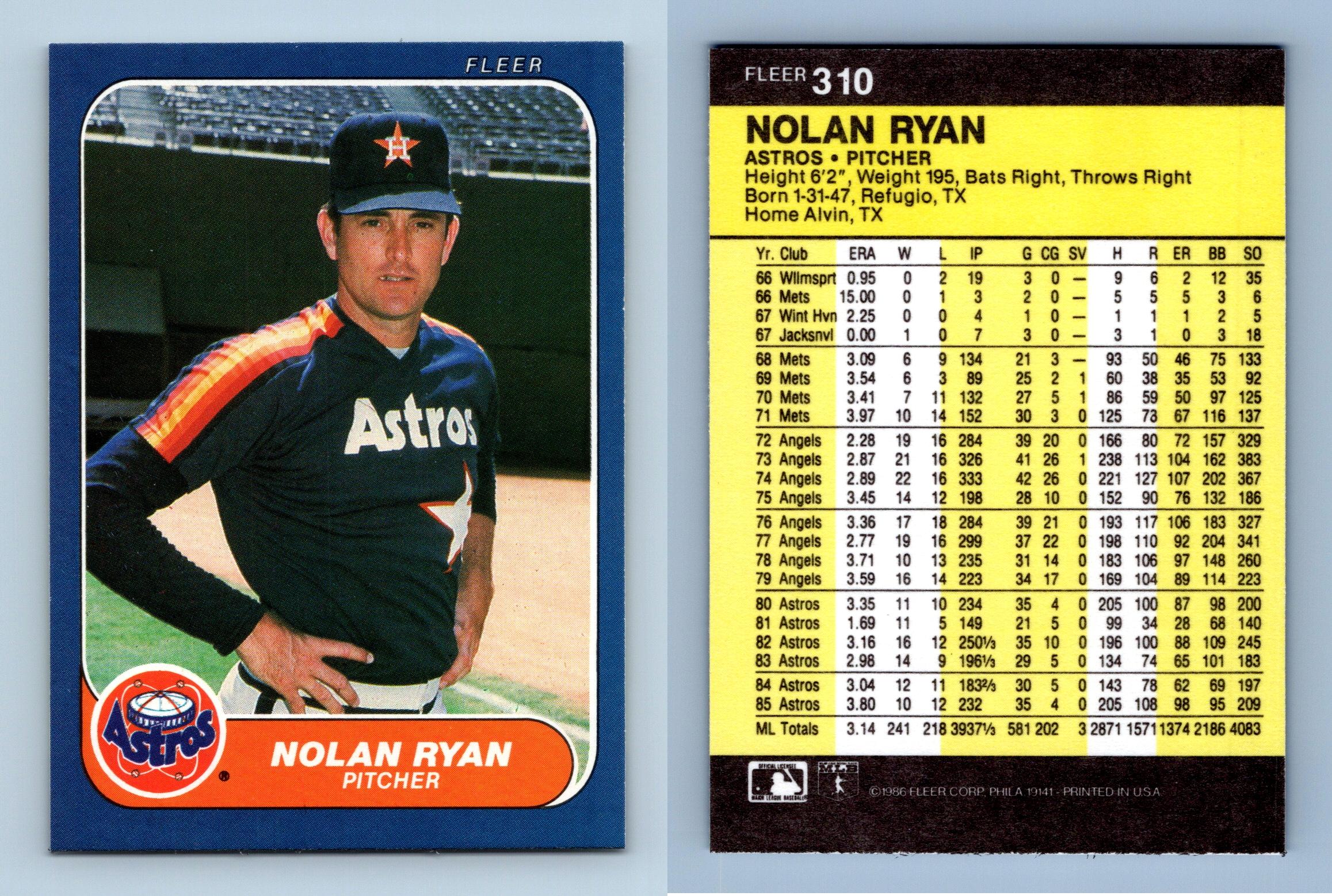 Nolan Ryan, Astros no 100 1986 Topps