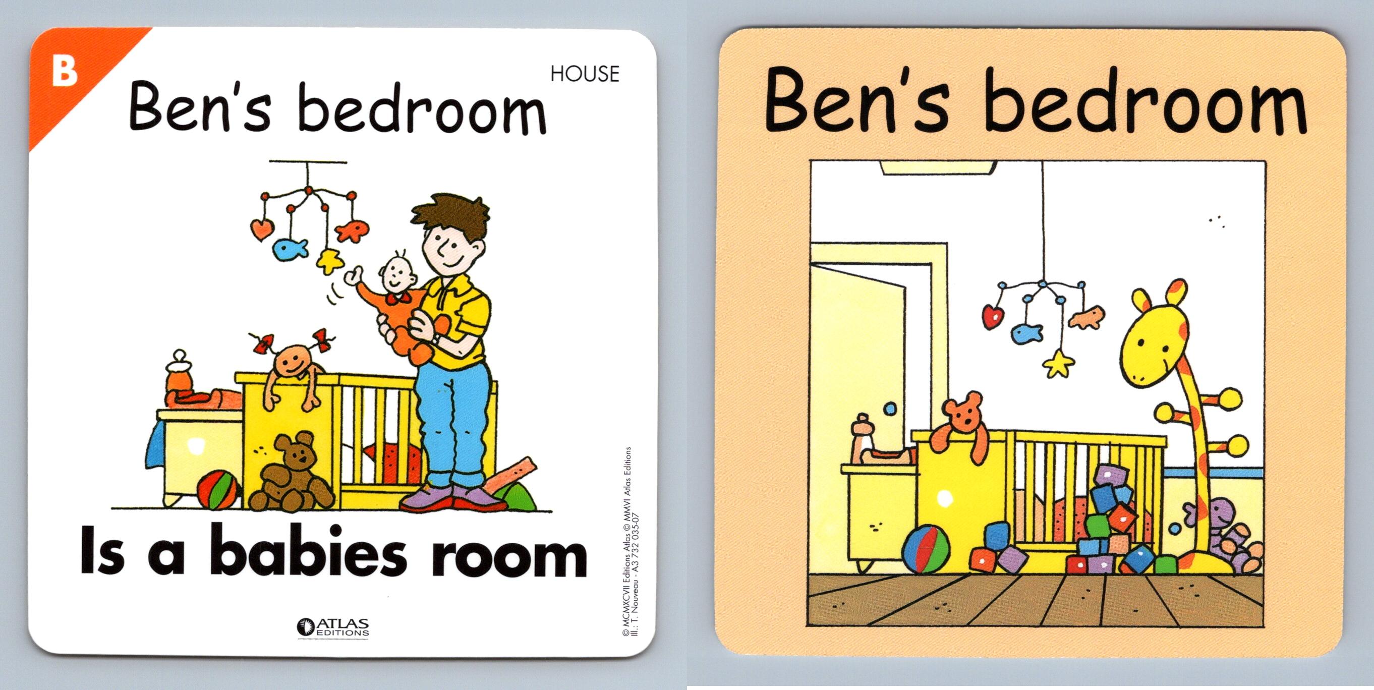 Ben's Bedroom - B - Atlas Editions Play & Learn Flash Card