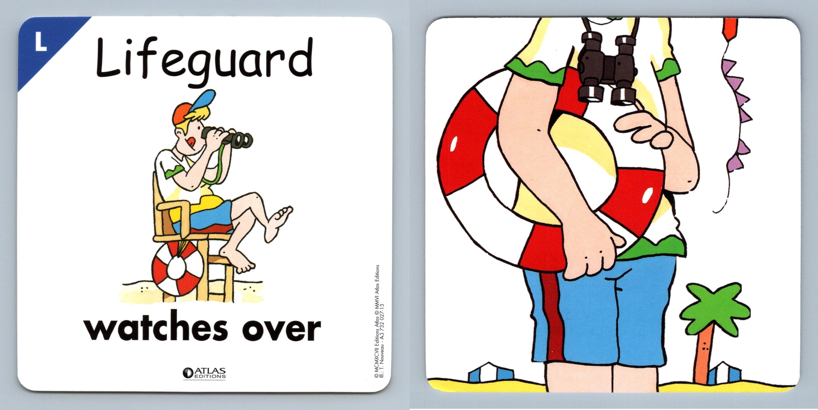 Lifeguard - L - Atlas Editions Play &amp; Learn Flash Card