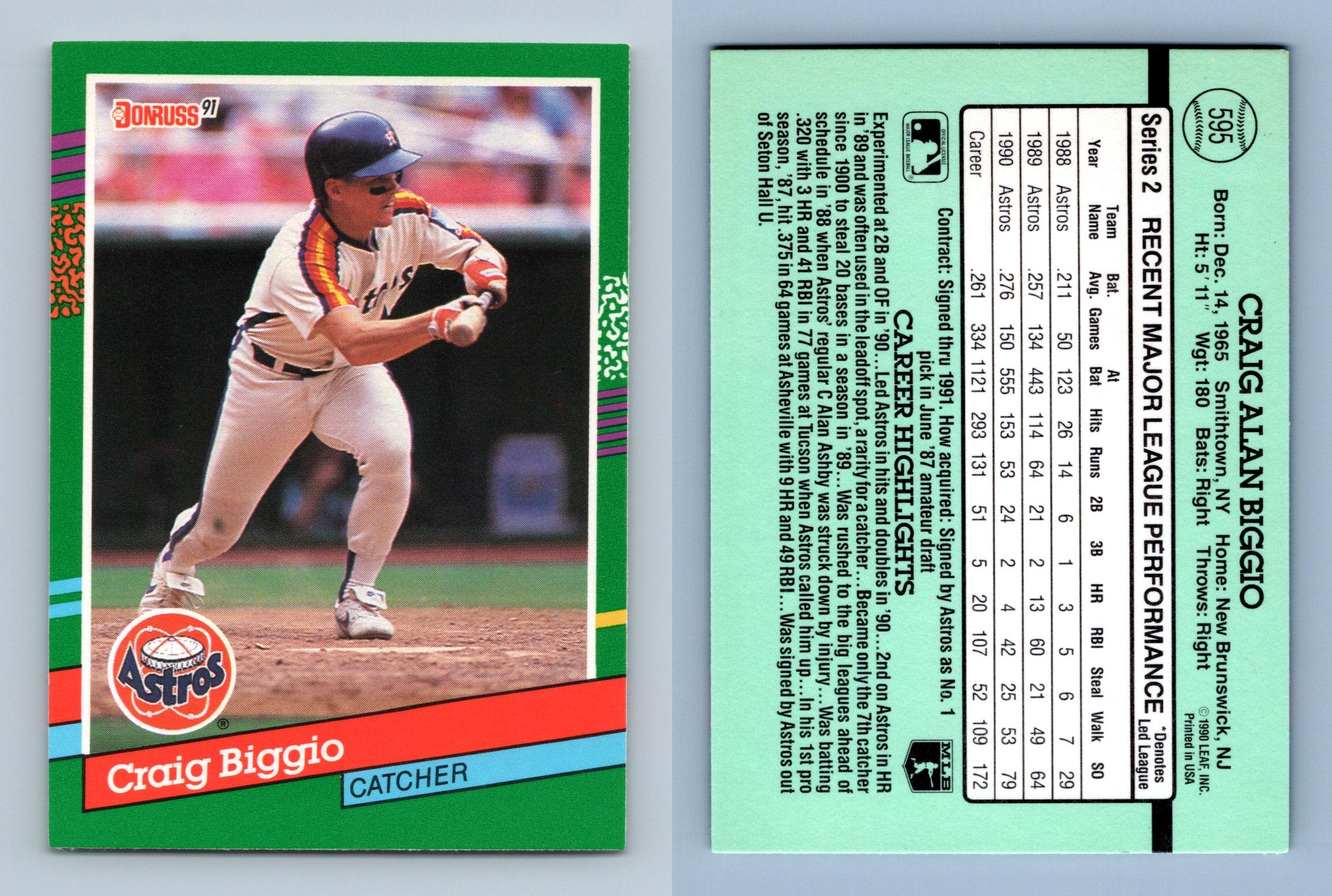 Topps Craig Biggio Baseball Trading Cards