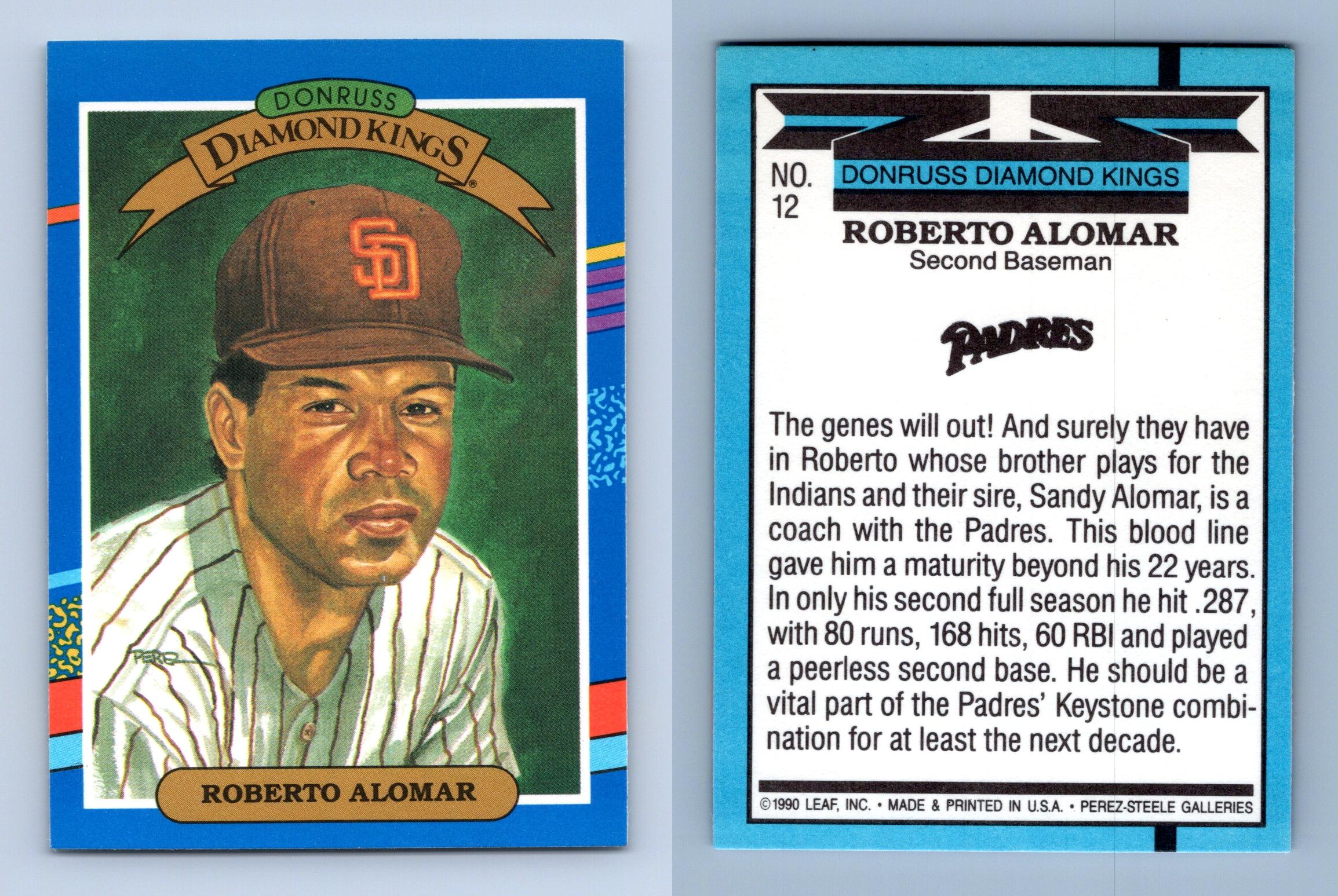 Roberto Alomar #12 Donruss 1991 Diamond Kings Baseball Trading Card