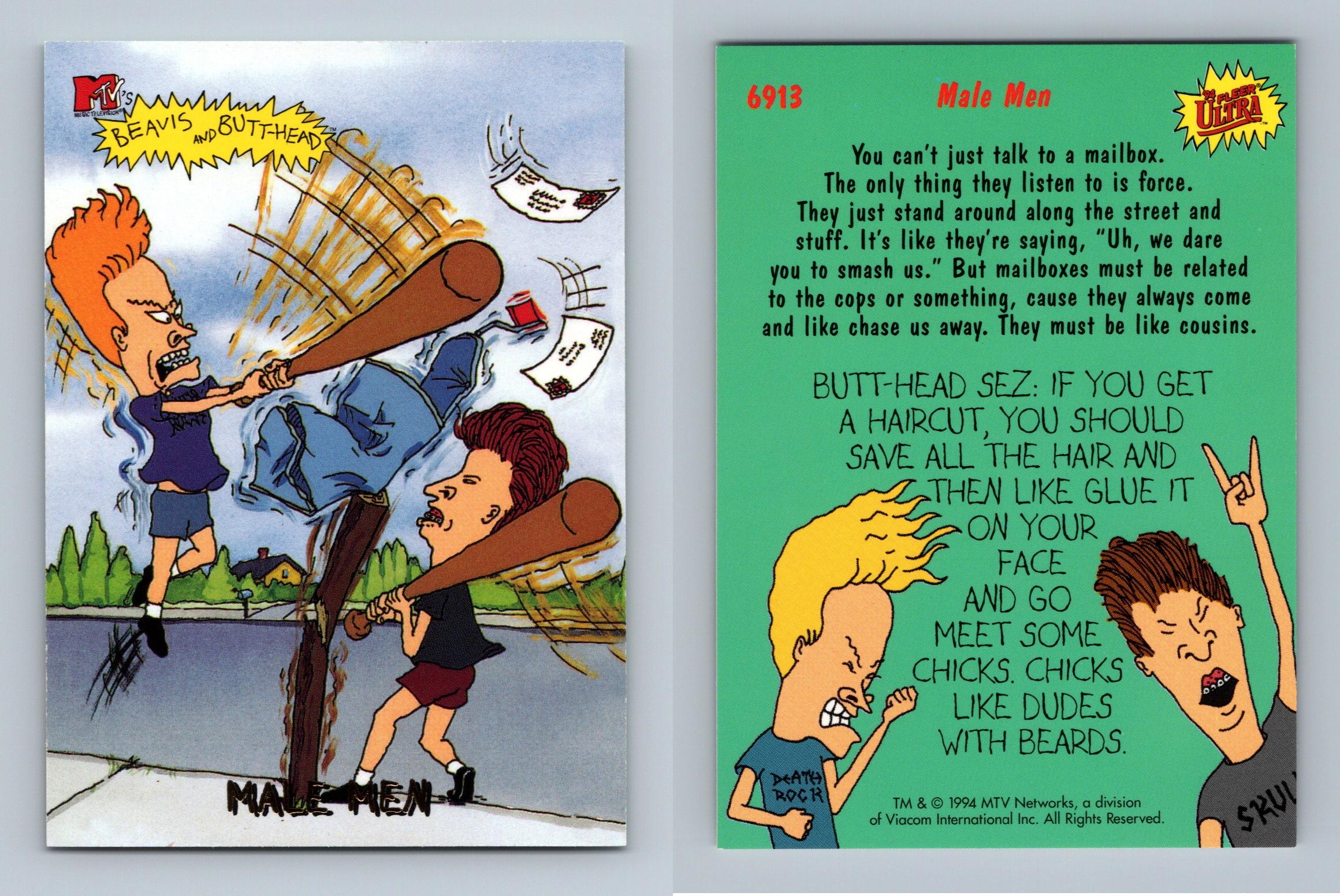 Male Men #6913 Beavis & Butt-Head MTV 1994 Fleer Ultra Trading Card