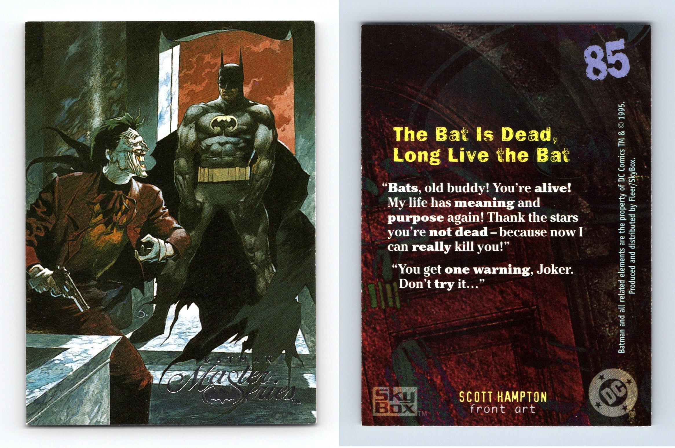 The Bat Is Dead #85 Batman Master Series 1995 Skybox Trading Card