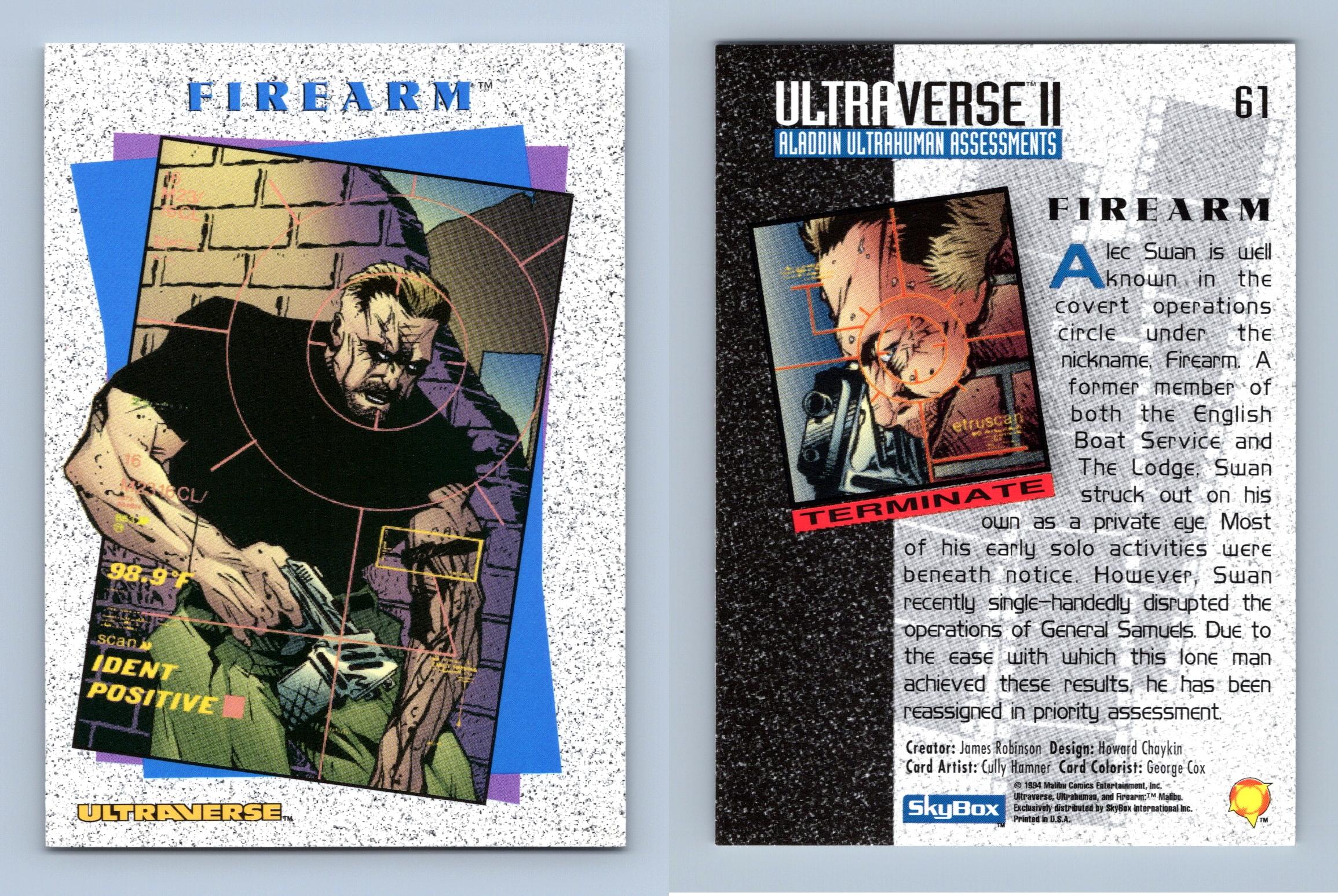 Firearm #61 Ultraverse II Skybox 1994 Trading Card