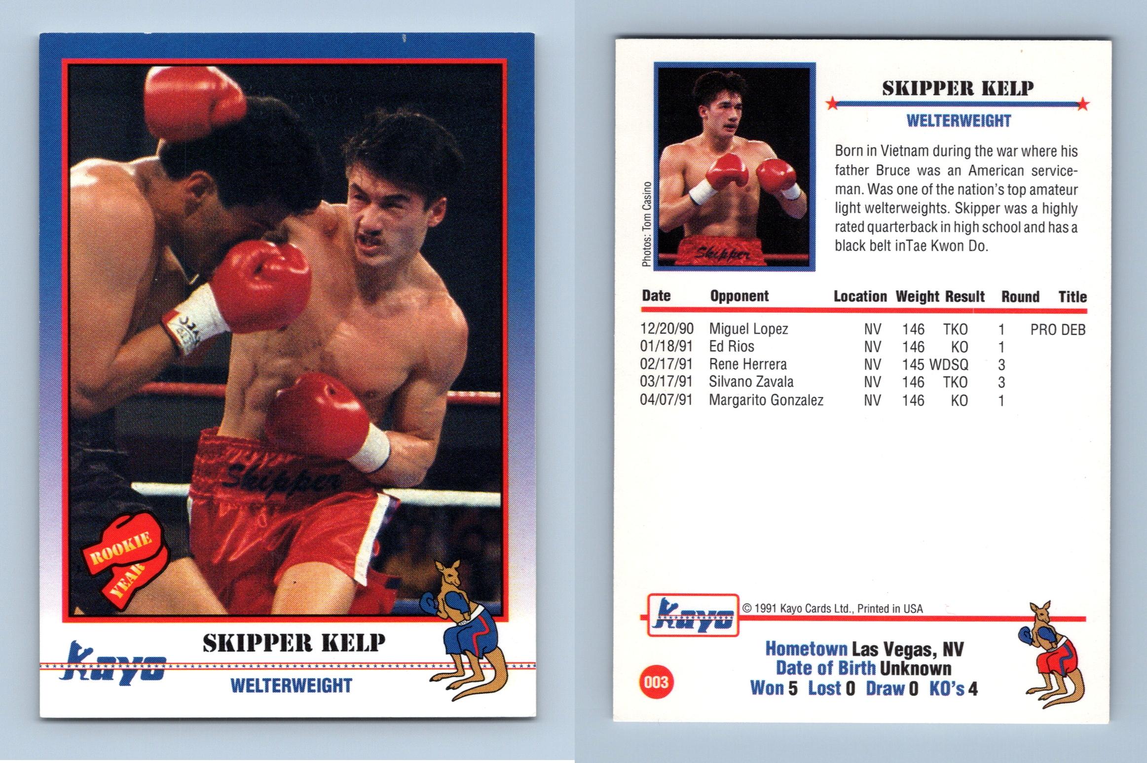 Skipper Kelp #3 Kayo Boxing 1991 Trading Card