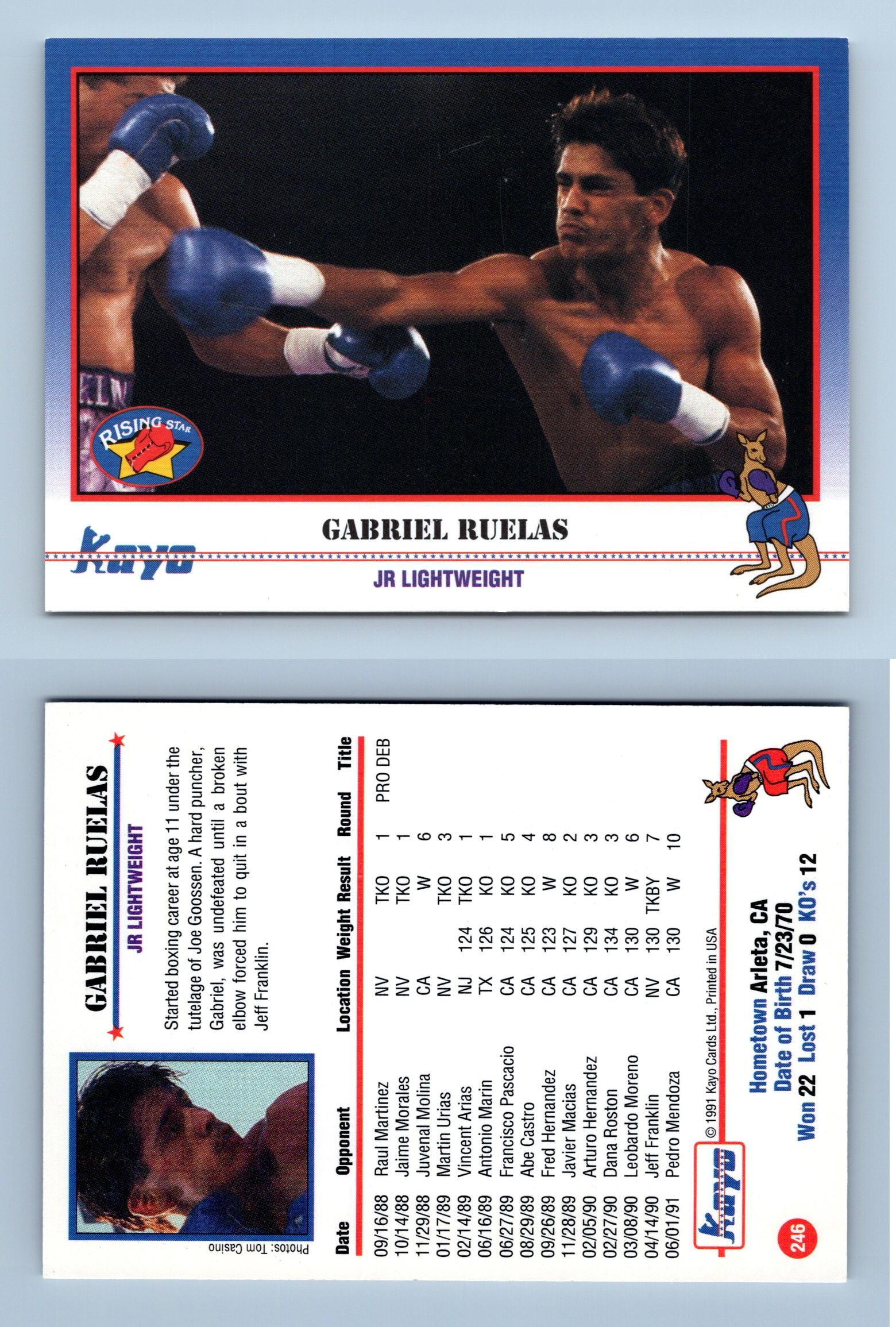 Gabriel Ruelas 246 Kayo Boxing 1991 Trading Card 4088