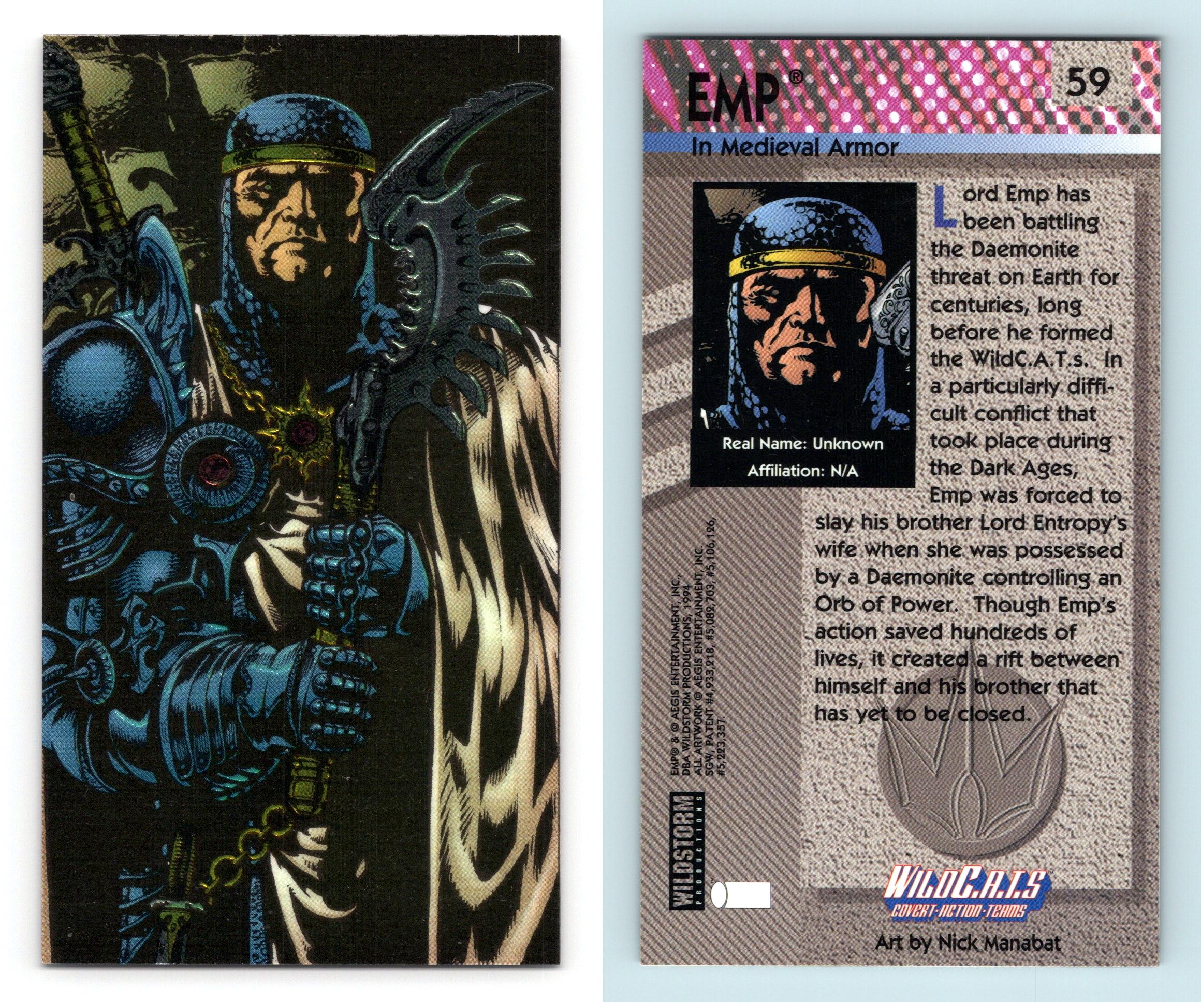 Emp 59 Wildc A T S 1994 Wildstorm Chrome Trading Card