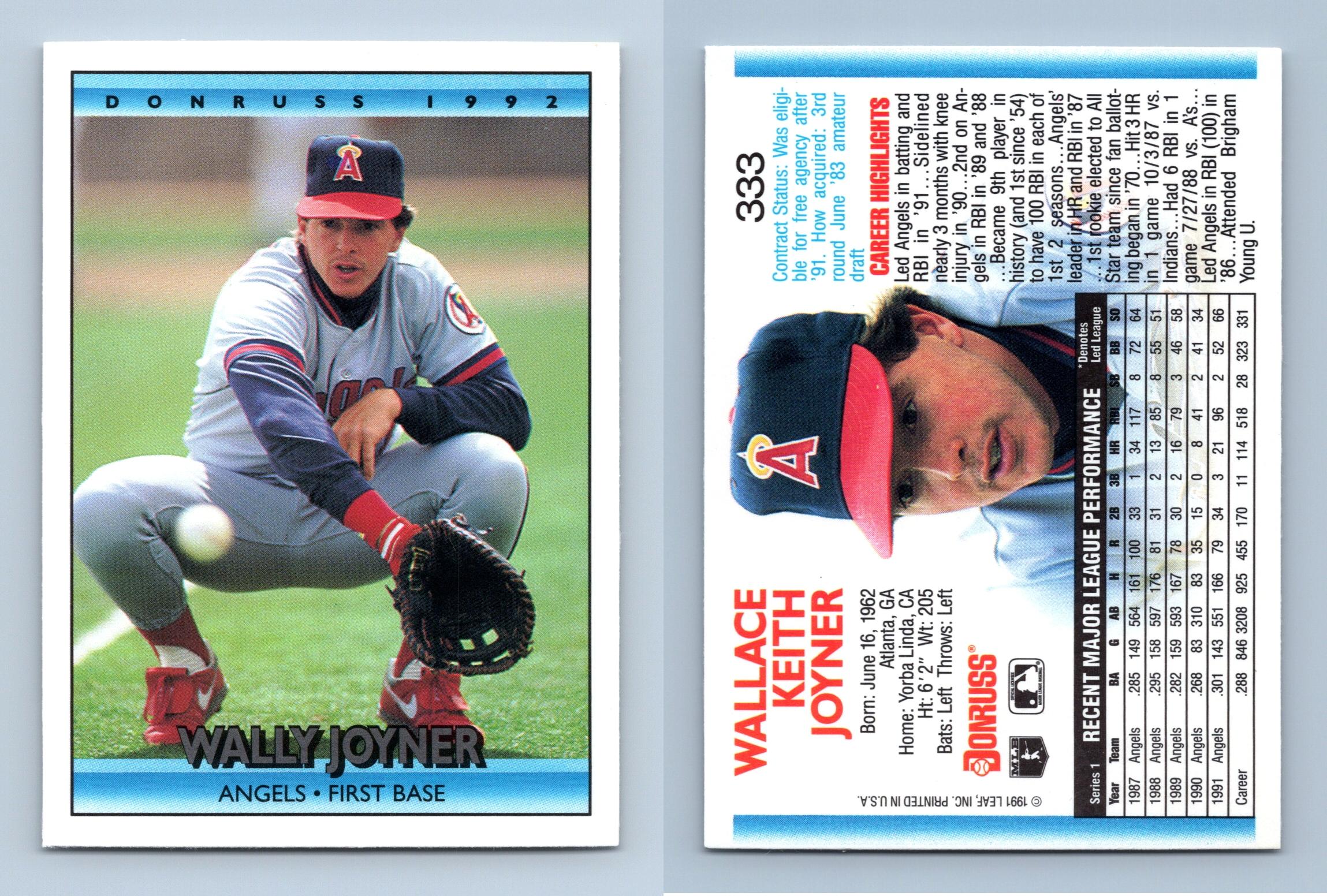 1991 Wally Joyner Baseball Card 