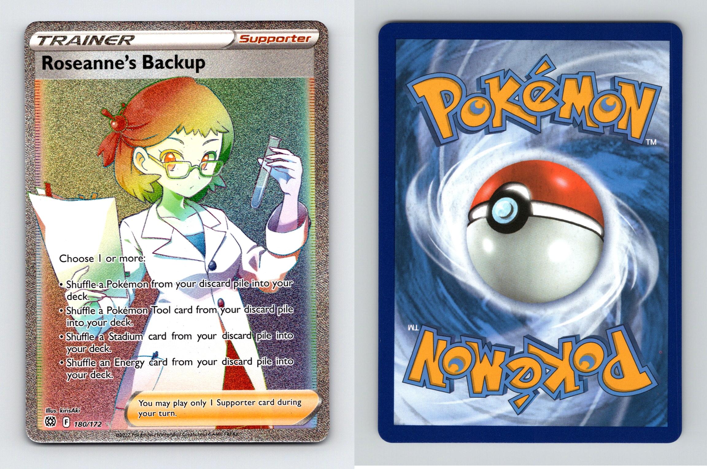 Roseannes Backup 180 SWSH Brilliant Stars Rainbow Secret Rare Pokemon 2022 TCG