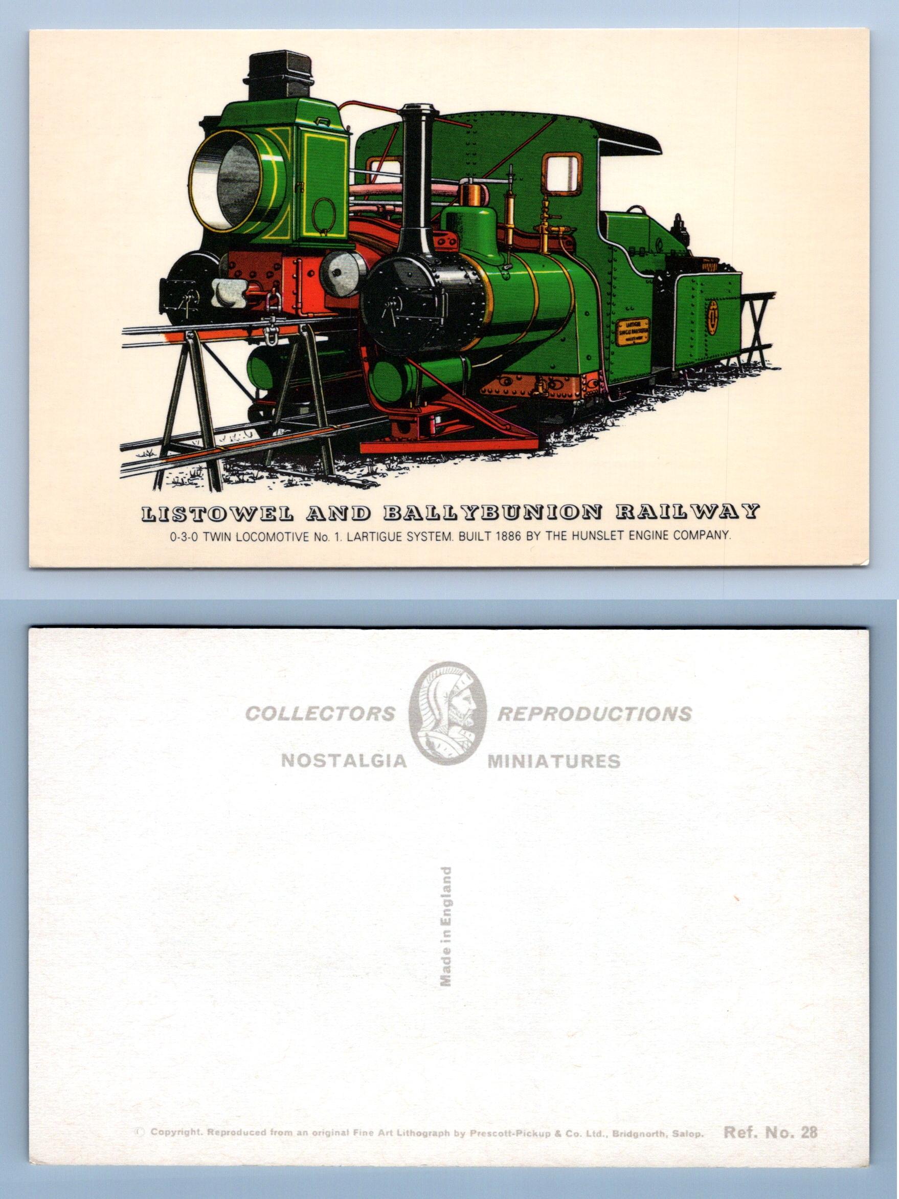 Listowel & Ballybunion Railway 28 Collectors Reproduction Postcard