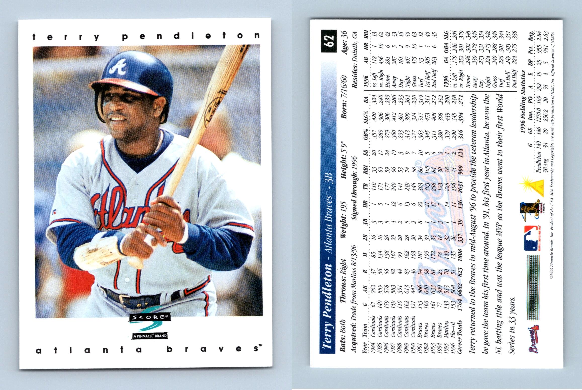 Terry Pendleton - Braves #62 Score 1997 Baseball Trading Card