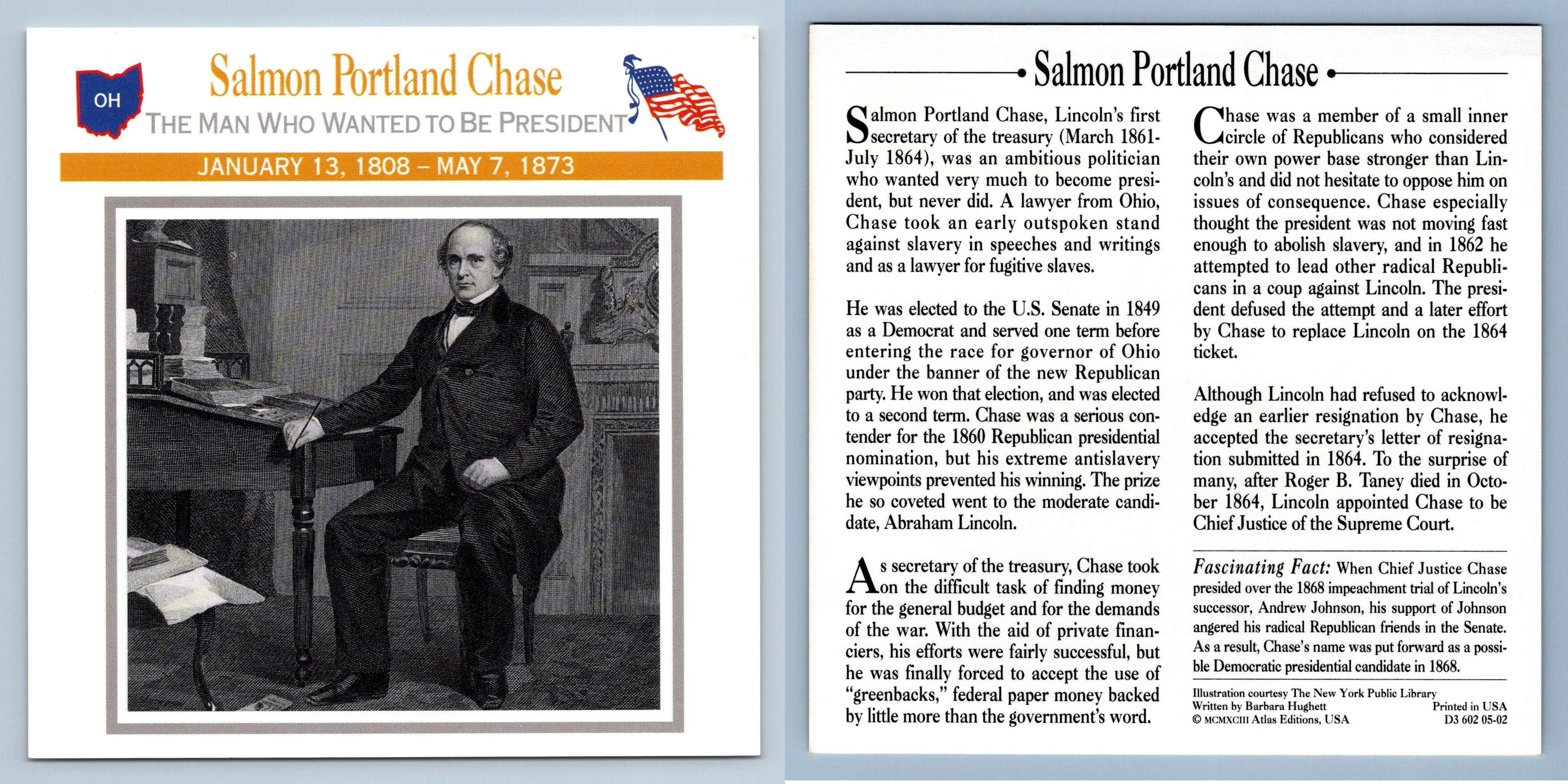 Outspoken Antislavery Statesman - Benjamin Franklin Wade - Politics - Atlas  Ed. Civil War Card