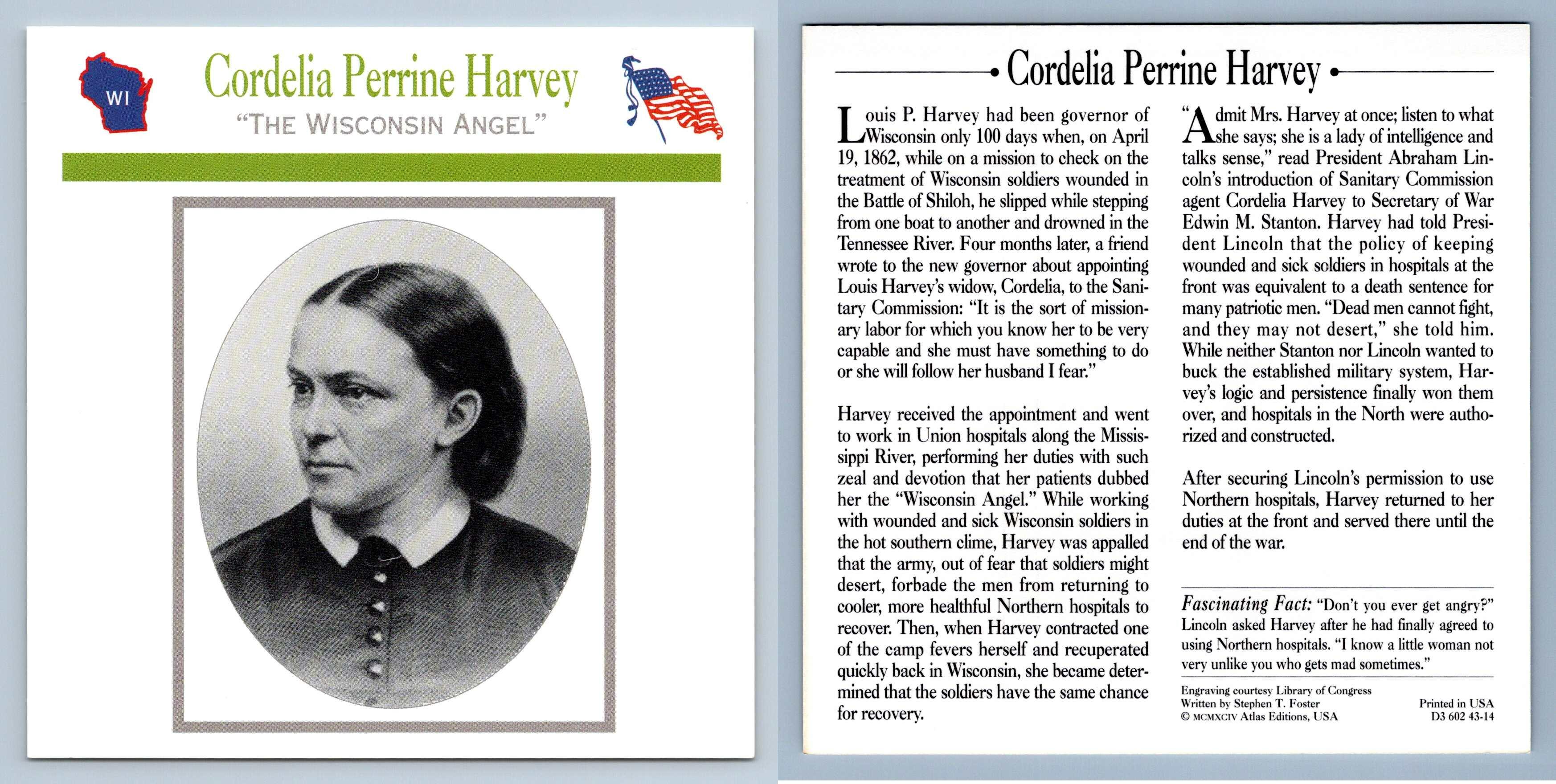 The Wisconsin Angel - Cordelia Perrine Harvey - Medical - Atlas Ed ...