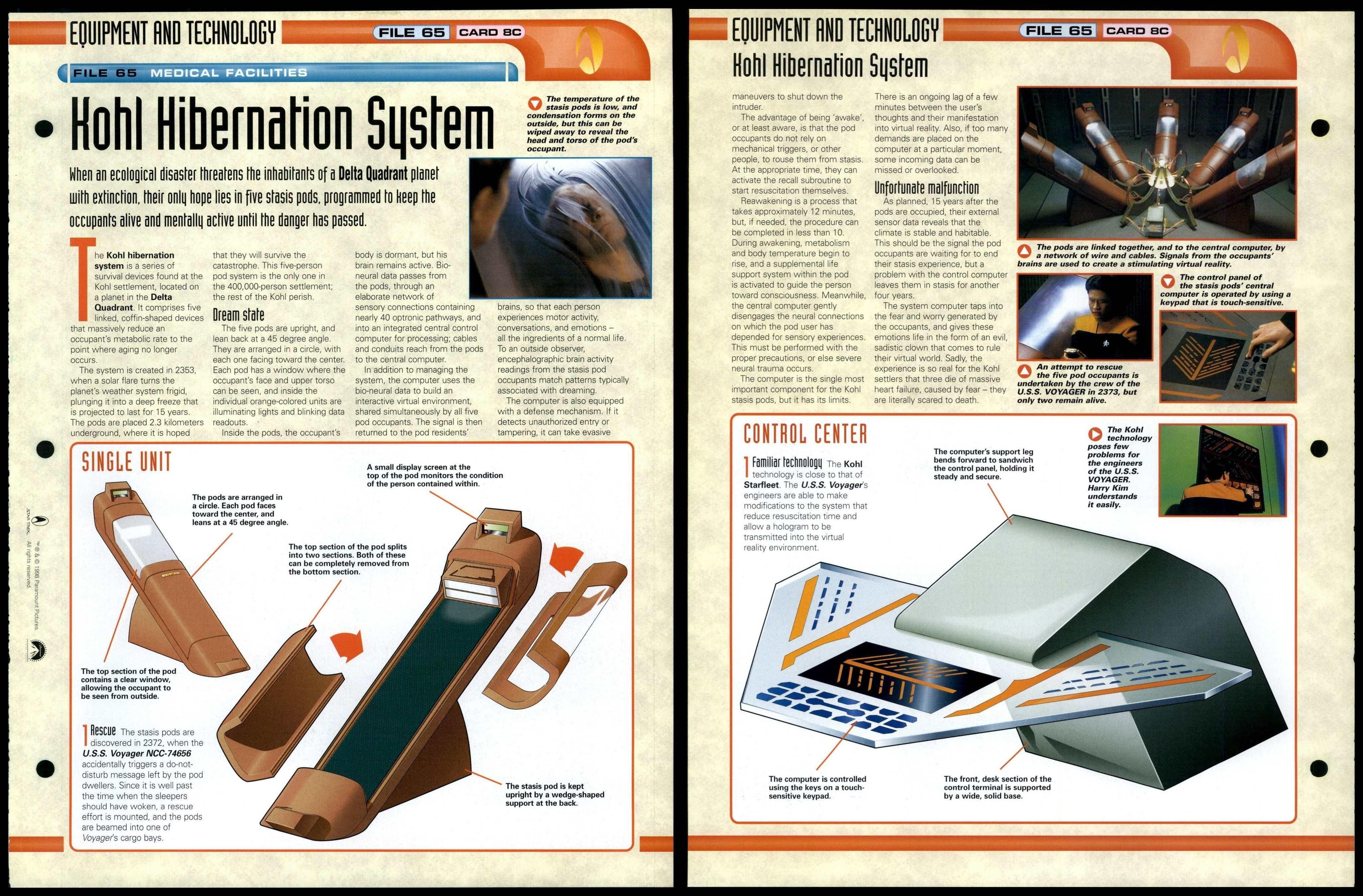 Kohl Hibernation System - Medical - Star Trek Fact File Page