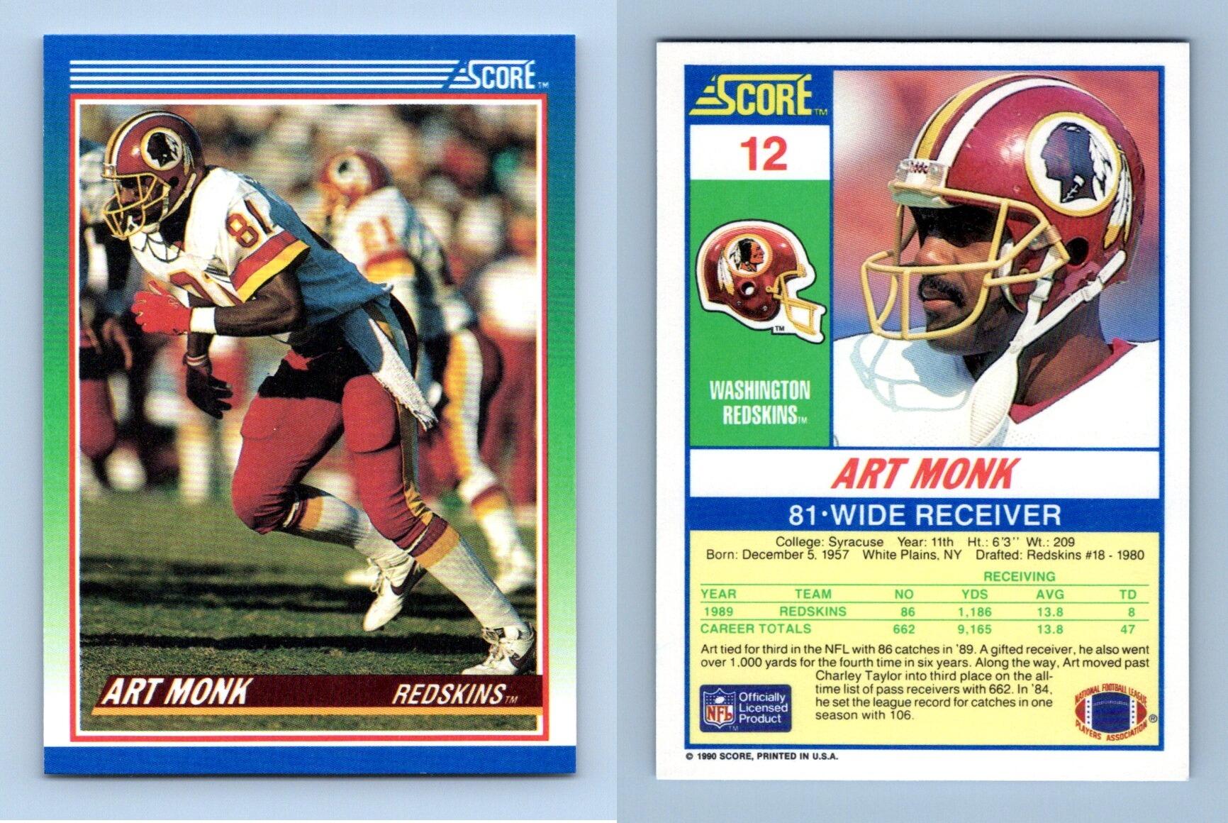 Art Monk - Redskins #12 Score 1990 NFL Football Trading Card