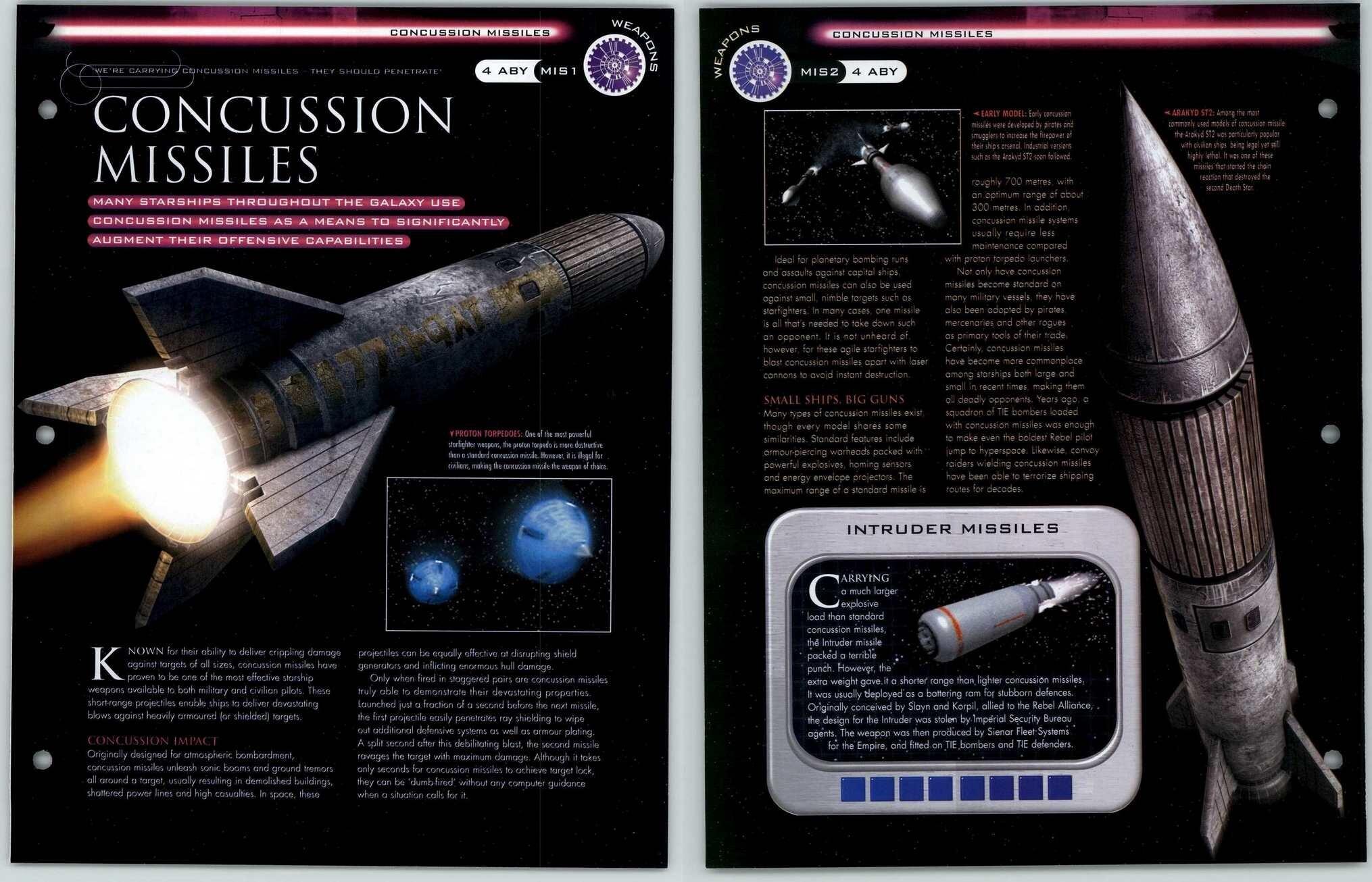 Concussion Missiles #MIS1-2 - Weapons - Star Wars Fact File Page