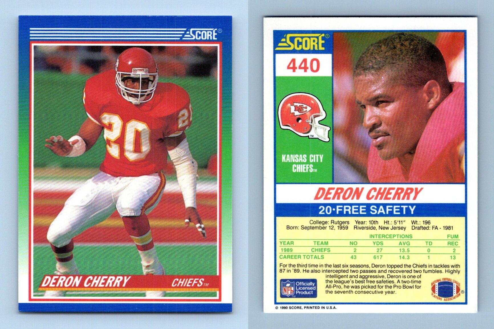 : 1990 Score Football Card #440 Deron Cherry