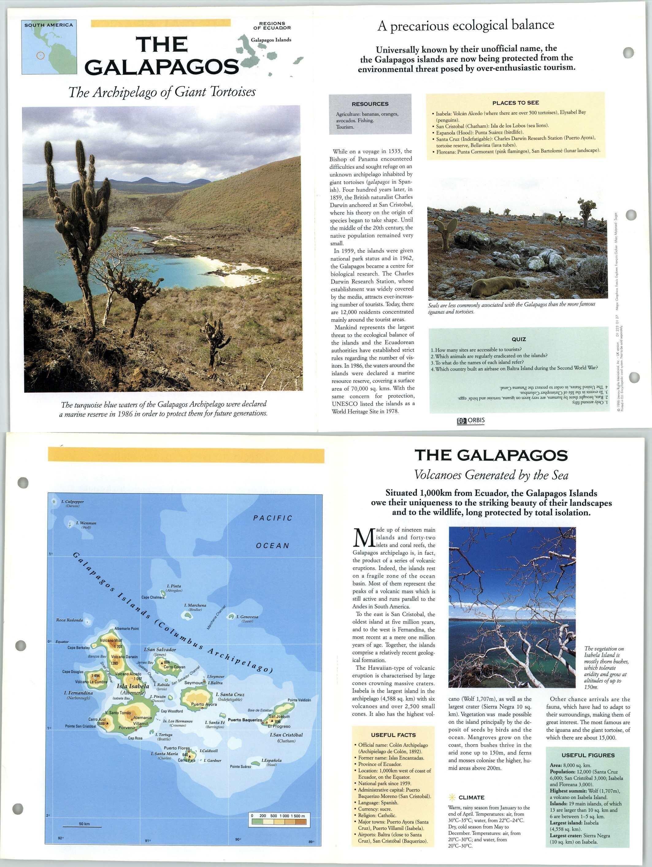 The Galapagos South America Atlas Of The World Fact File Fold Out Page   Image85676 01 Merged 