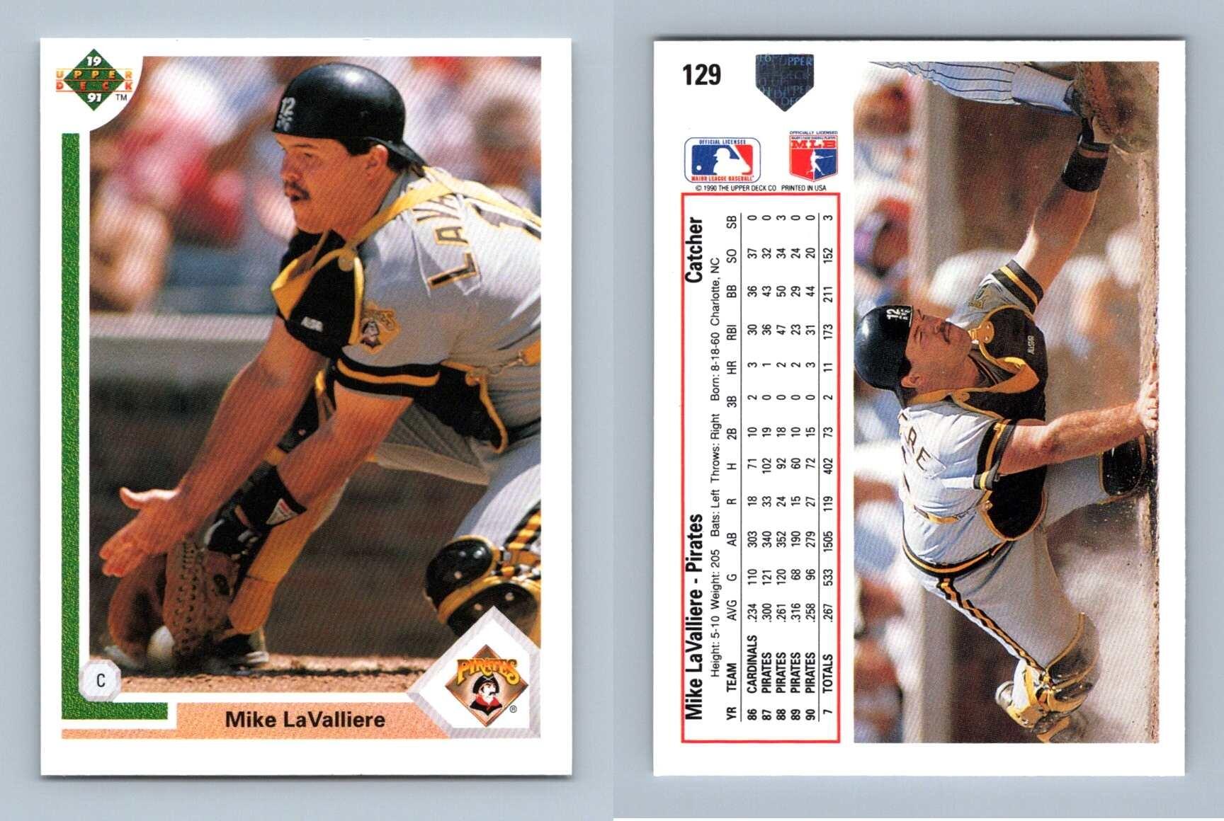 Mike Lavalliere - Pirates #129 Upper Deck 1991 Baseball Trading Card