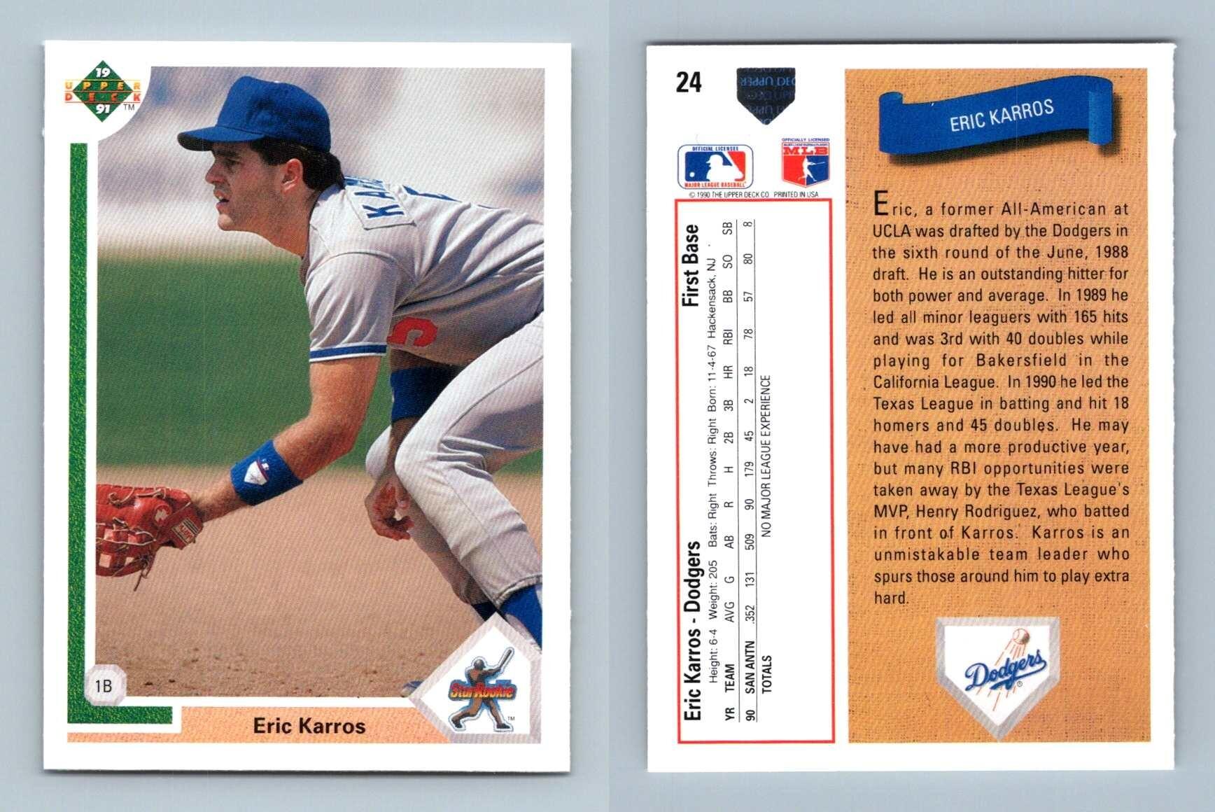 Eric Karros Rookie Card Rookie Year Baseball Cards