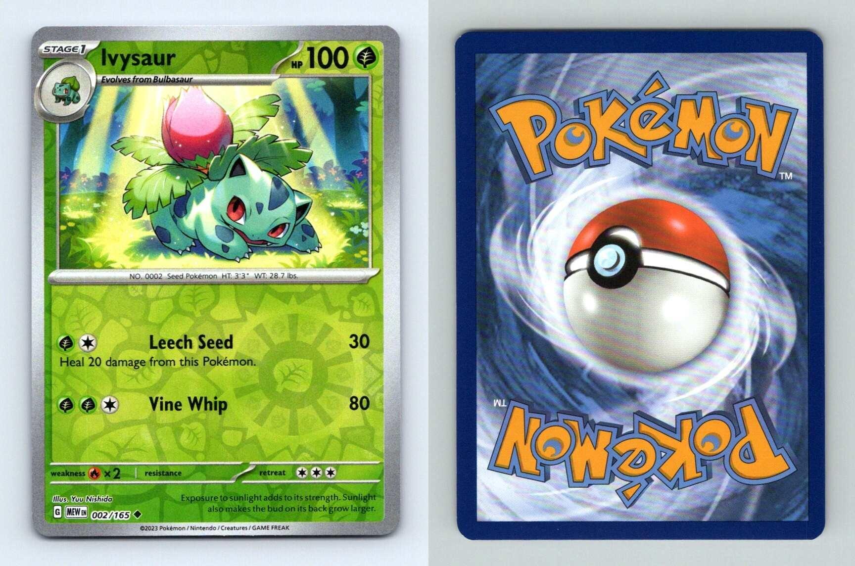 Ivysaur 2165 Scarlet And Violet 151 Pokemon 2023 Reverse Holo Uncommon