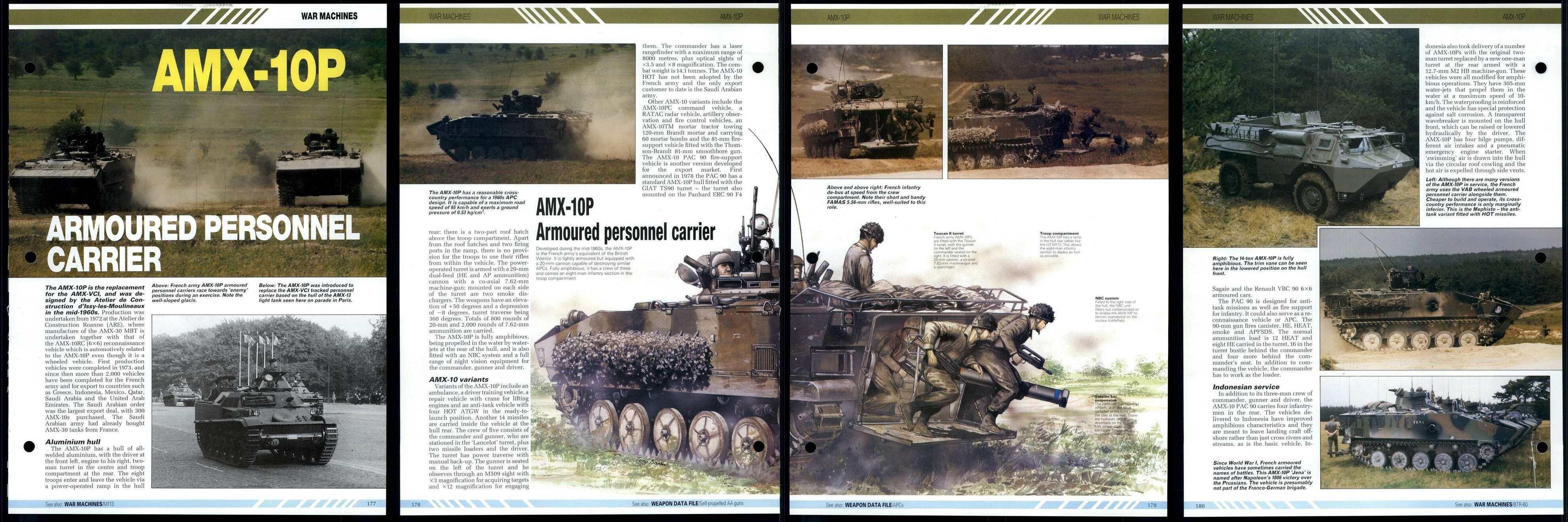 AMX-10P Armoured Personnel Carrier - War Machines - In Combat Fact File ...