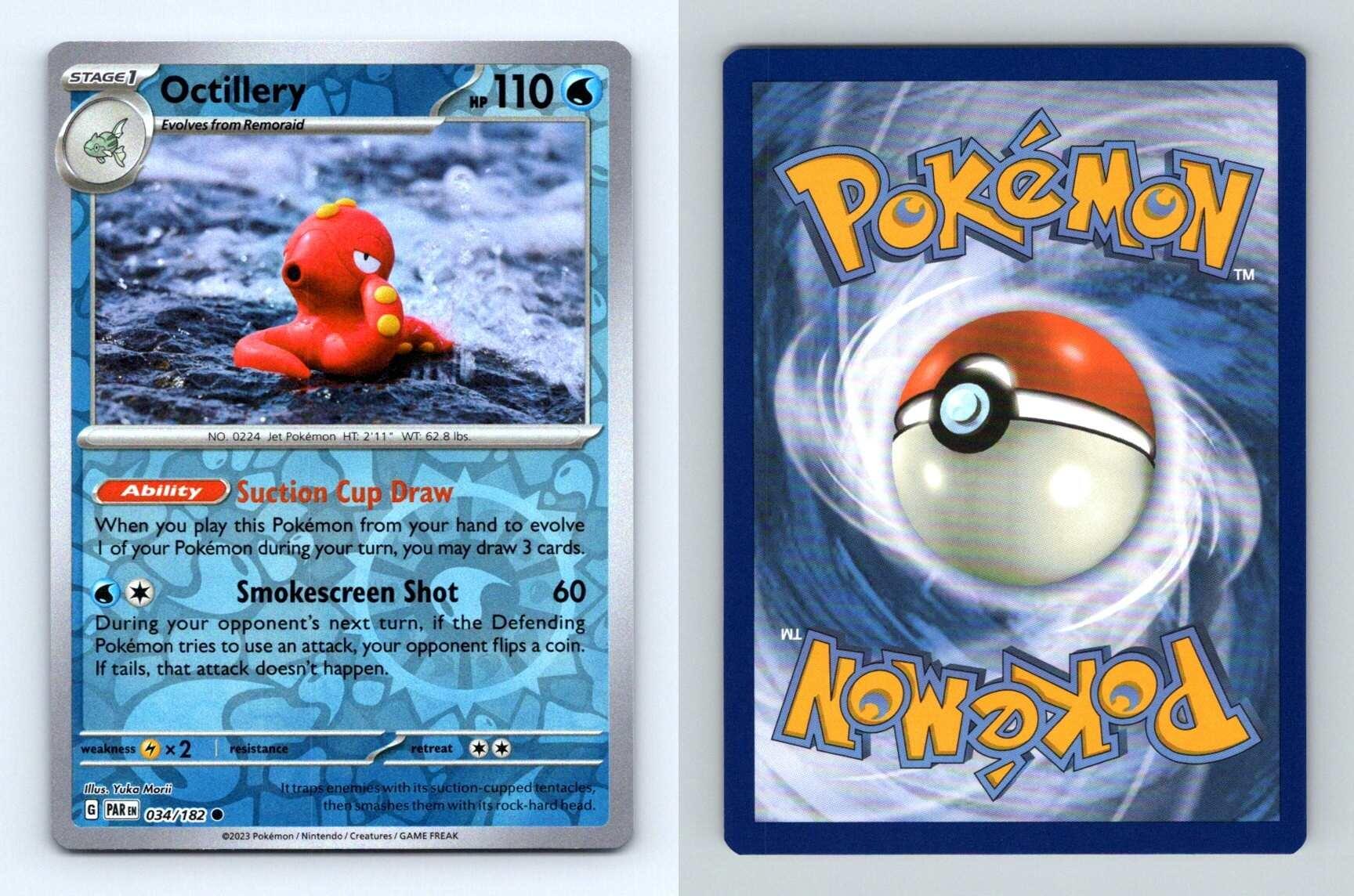 Octillery 34/182 SV Paradox Rift 2023 Reverse Holo Common Pokemon TCG Card