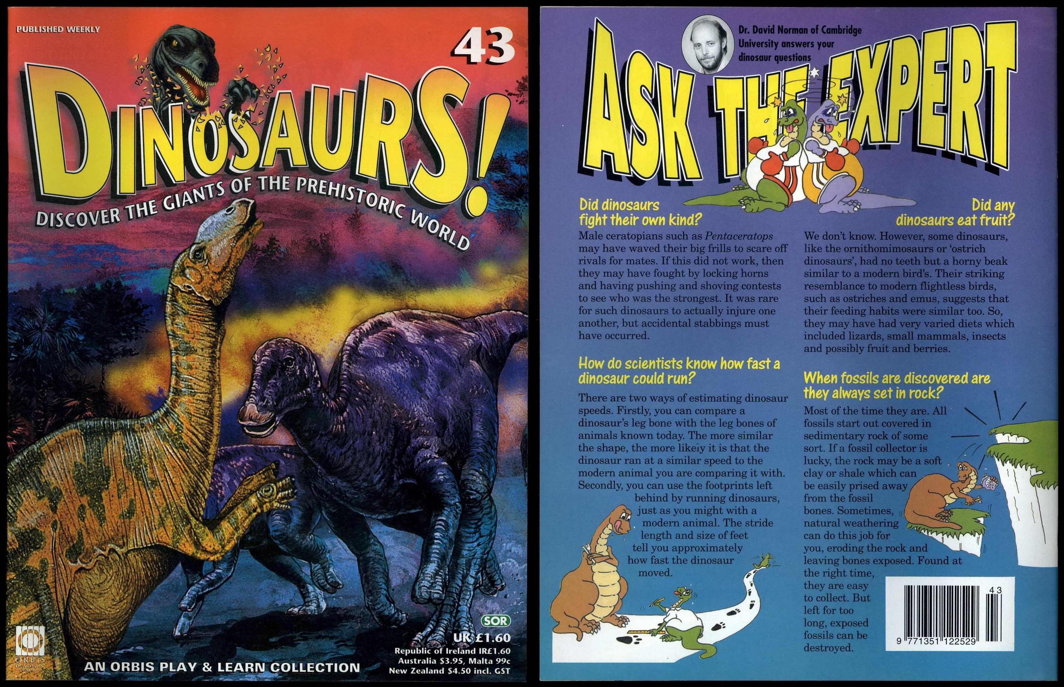 Dinosaurs! #43 Orbis Play & Learn Partwork Magazine