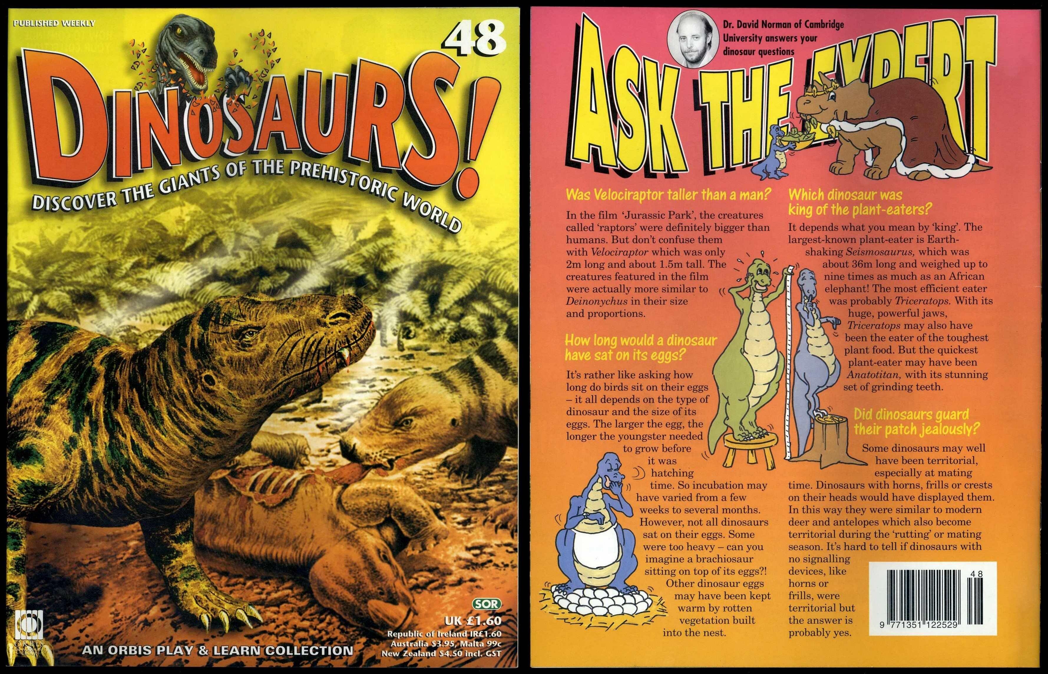 Dinosaurs! #48 Orbis Play & Learn Partwork Magazine