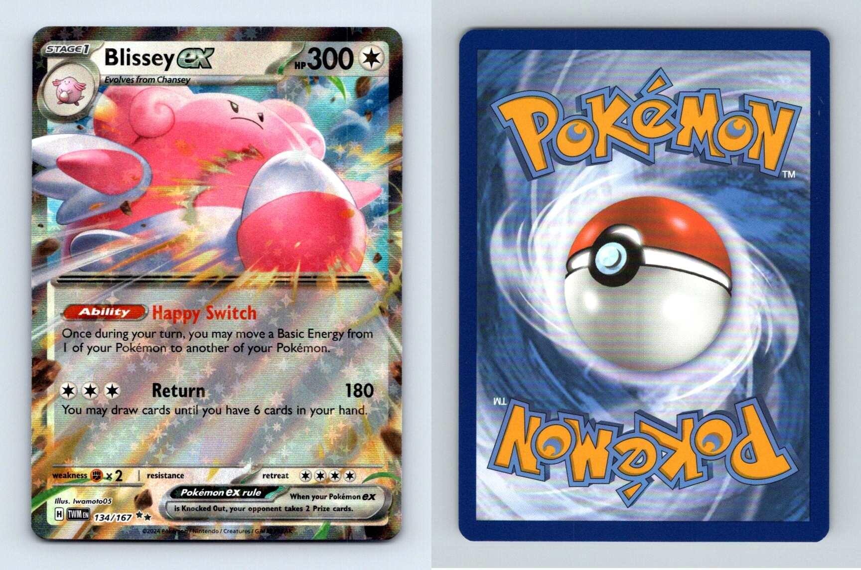 Blissey ex #134/167 SV Twilight Masquerade 2024 Pokemon Double Rare TCG ...