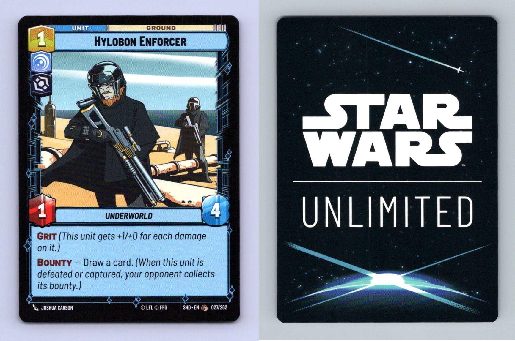 Hylobon Enforcer #27/262 Star Wars Unlimited Shadows Of The Galaxy 2024 ...