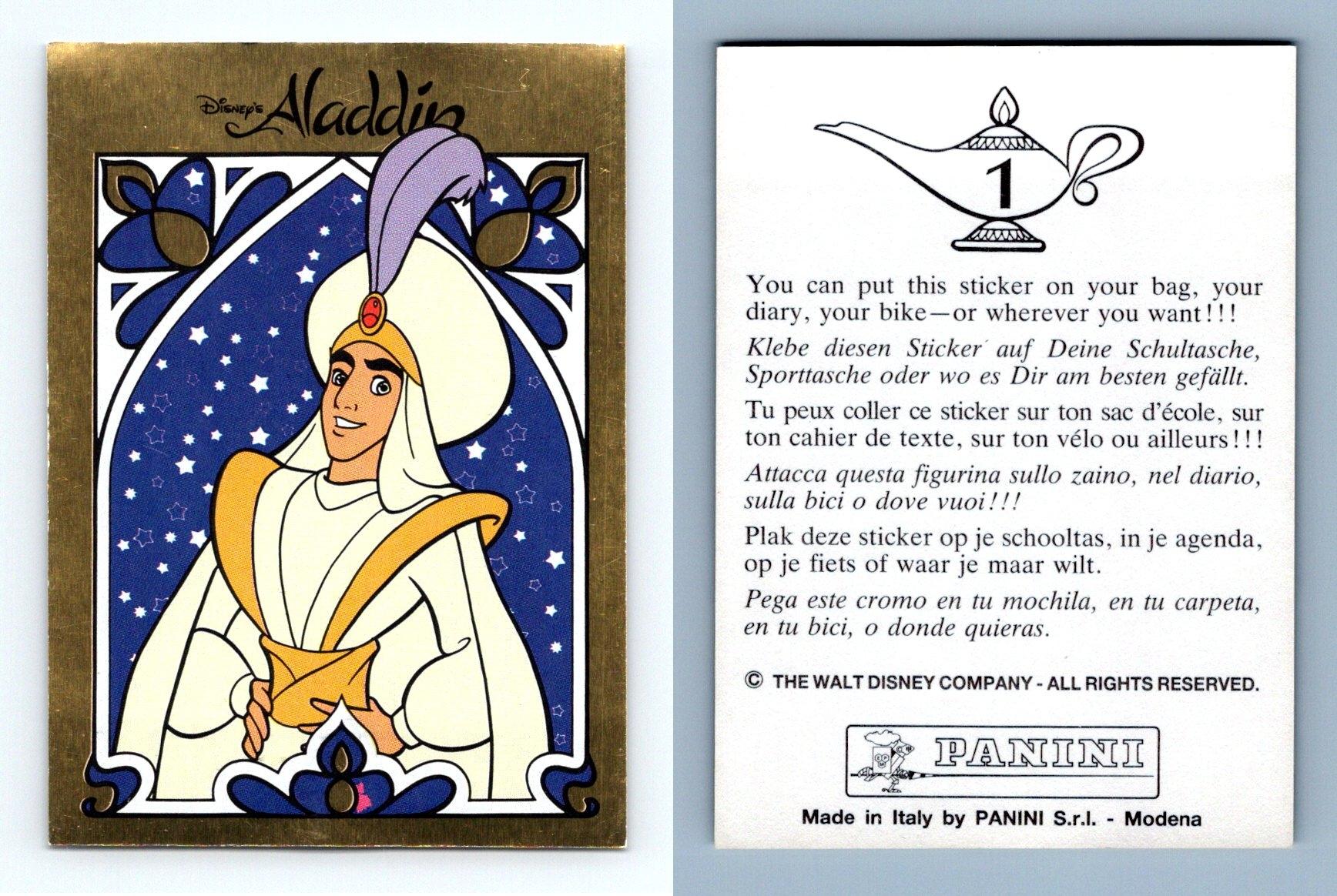 Aladdin #1 Disney's Aladdin 1993 Panini Sticker