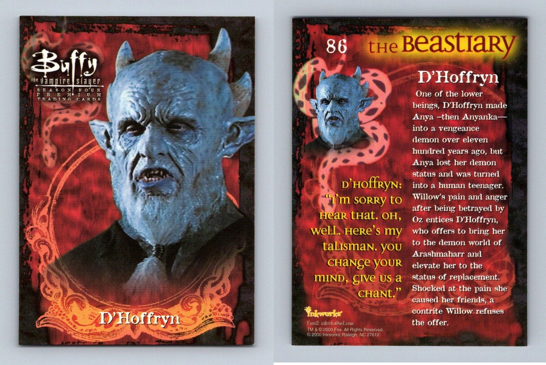 Dhoffyn 86 Buffy The Vampire Slayer Season 4 Inkworks Trading Card