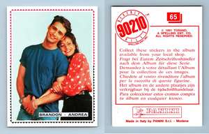 Andrea Brandon #66 Beverly Hills 90210 Panini 1991 Sticker