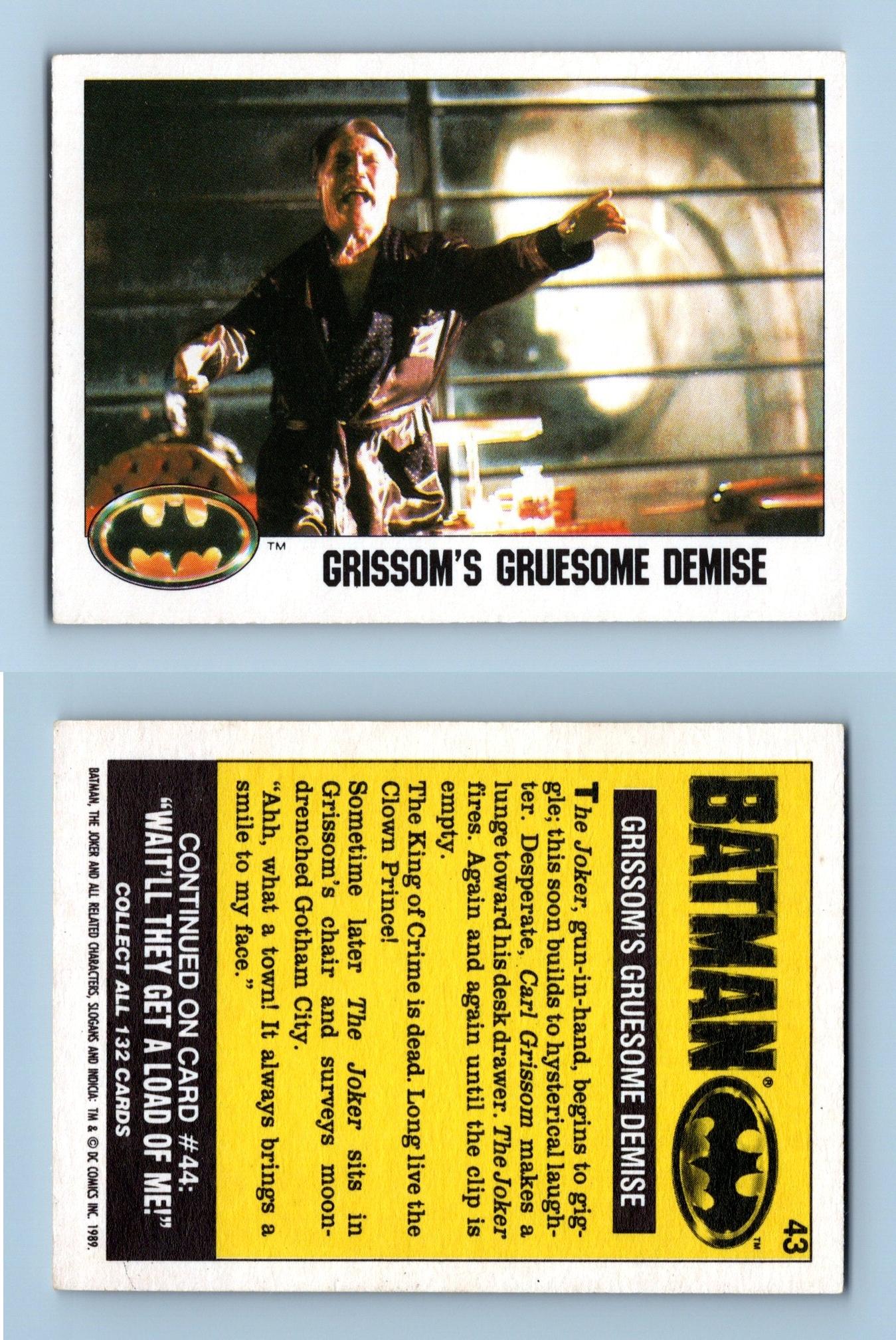 Grissom's Gruesome Demise #43 Batman 1989 Topps Trading Card