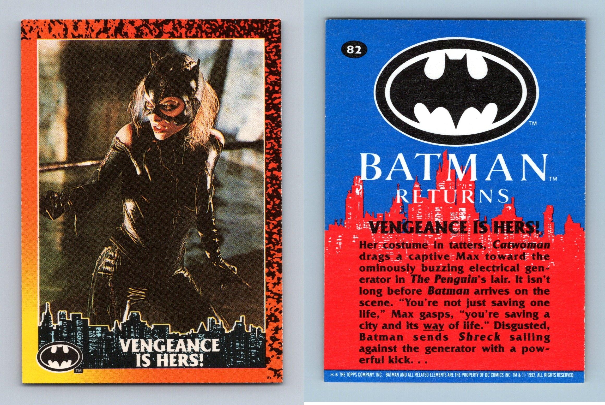 Vengeance Is Here #82 Batman Returns 1992 Topps Trading Card