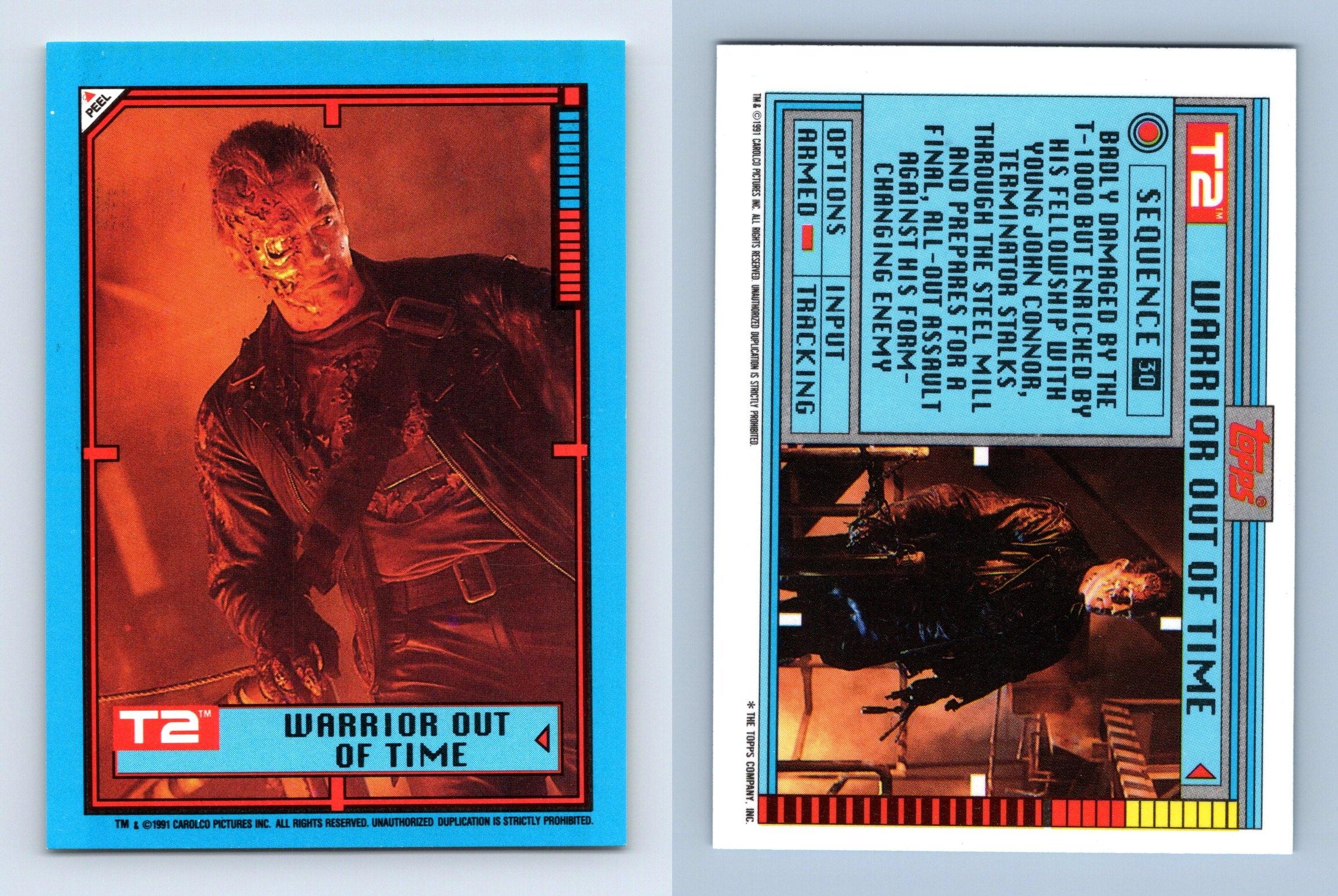 Warrior Out Of Time #30 T2 Terminator 2 Topps 1991 Large Trading Card / Sticker - Picture 1 of 1