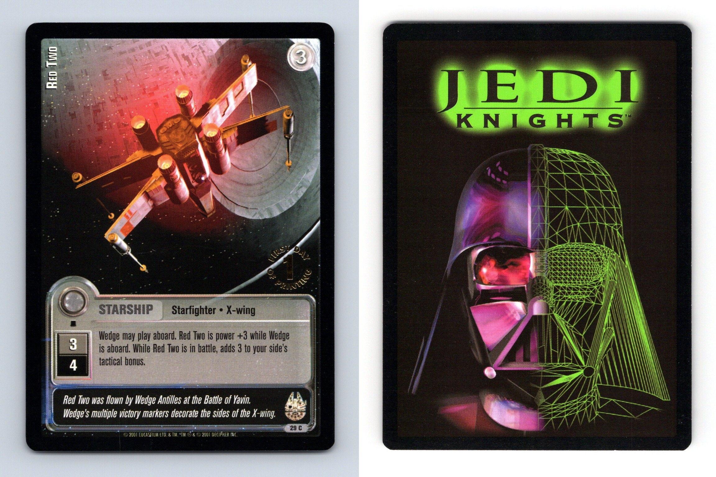 Red Two 29C Jedi Knights 1st Day Printing 2001 Common TCG Card