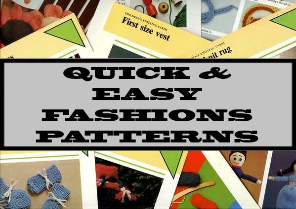 Quick & Easy Fashions Patterns