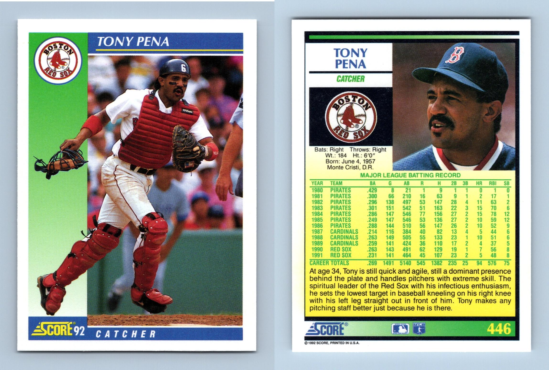 Tony Pena Signed Baseball - card 1984 Topps #645