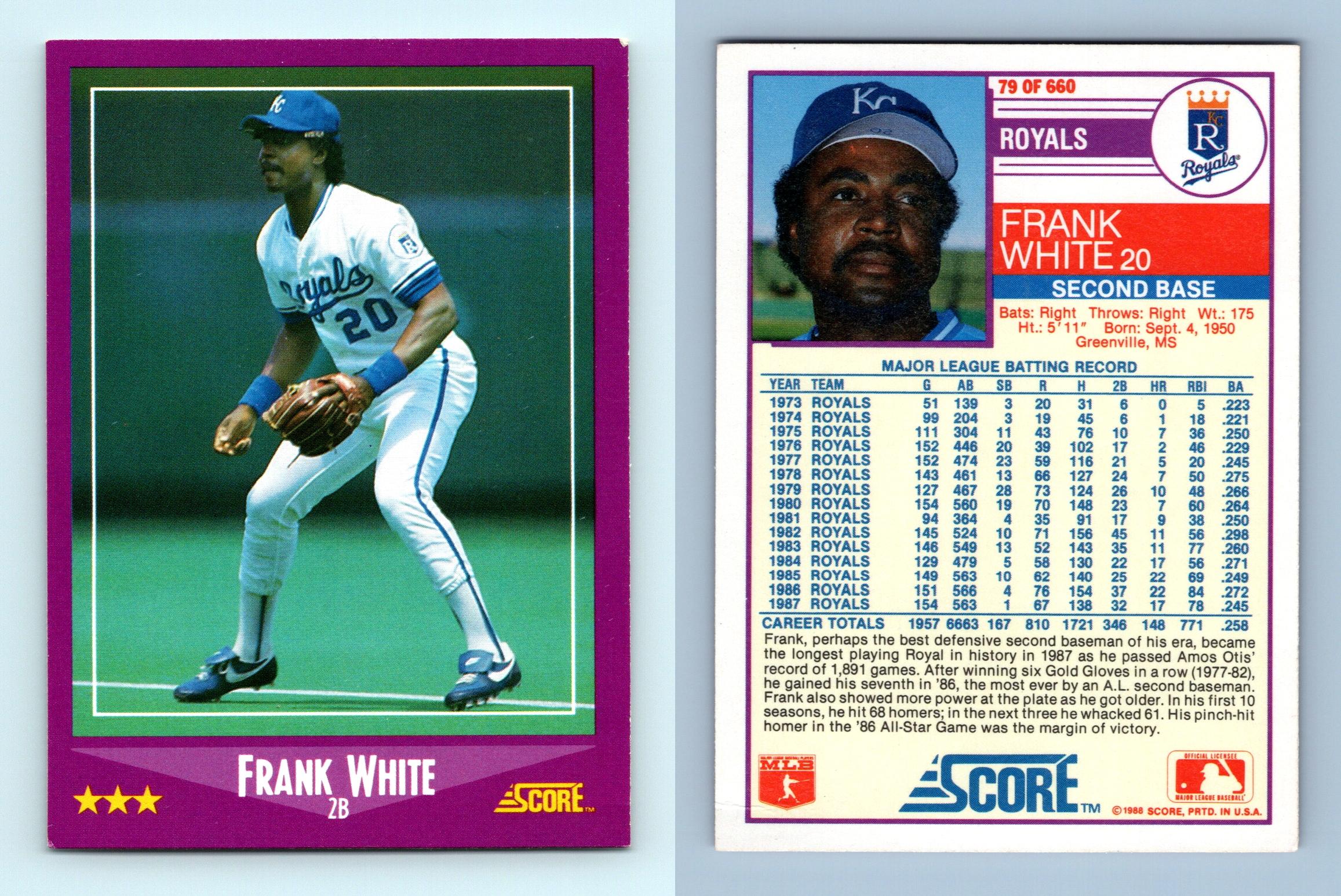 Frank White Baseball Cards