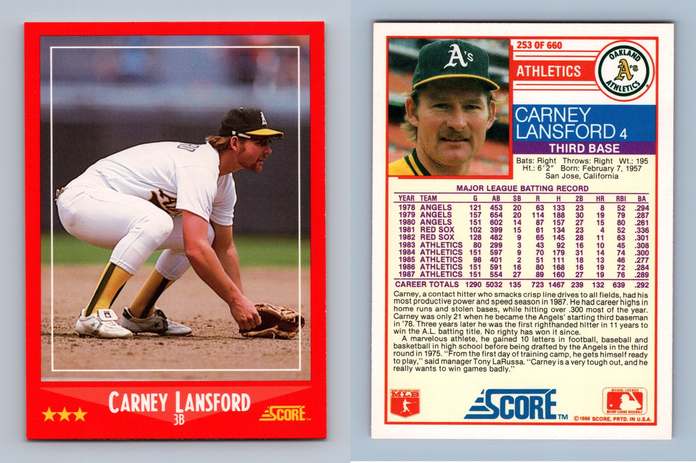 273 Carney Lansford - Oakland Athletics - 1991 Donruss Baseball