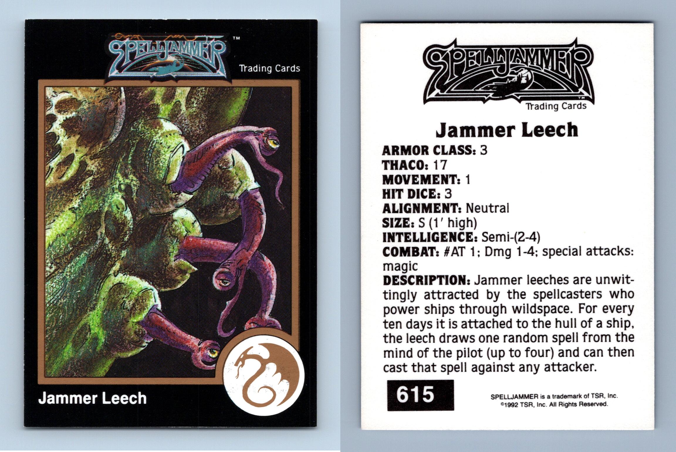 Jammer Leech 615 Advanced Dungeons & Dragons 1992 TSR Trading Card
