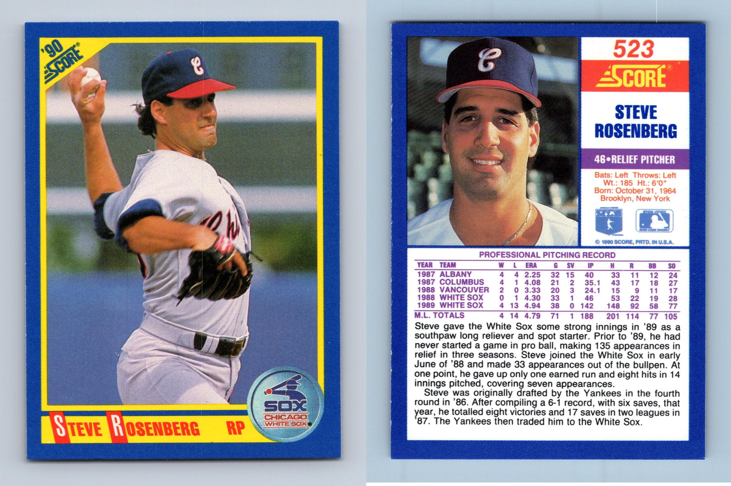 1990 Chicago White Sox Baseball Cards - Baseball Cards by
