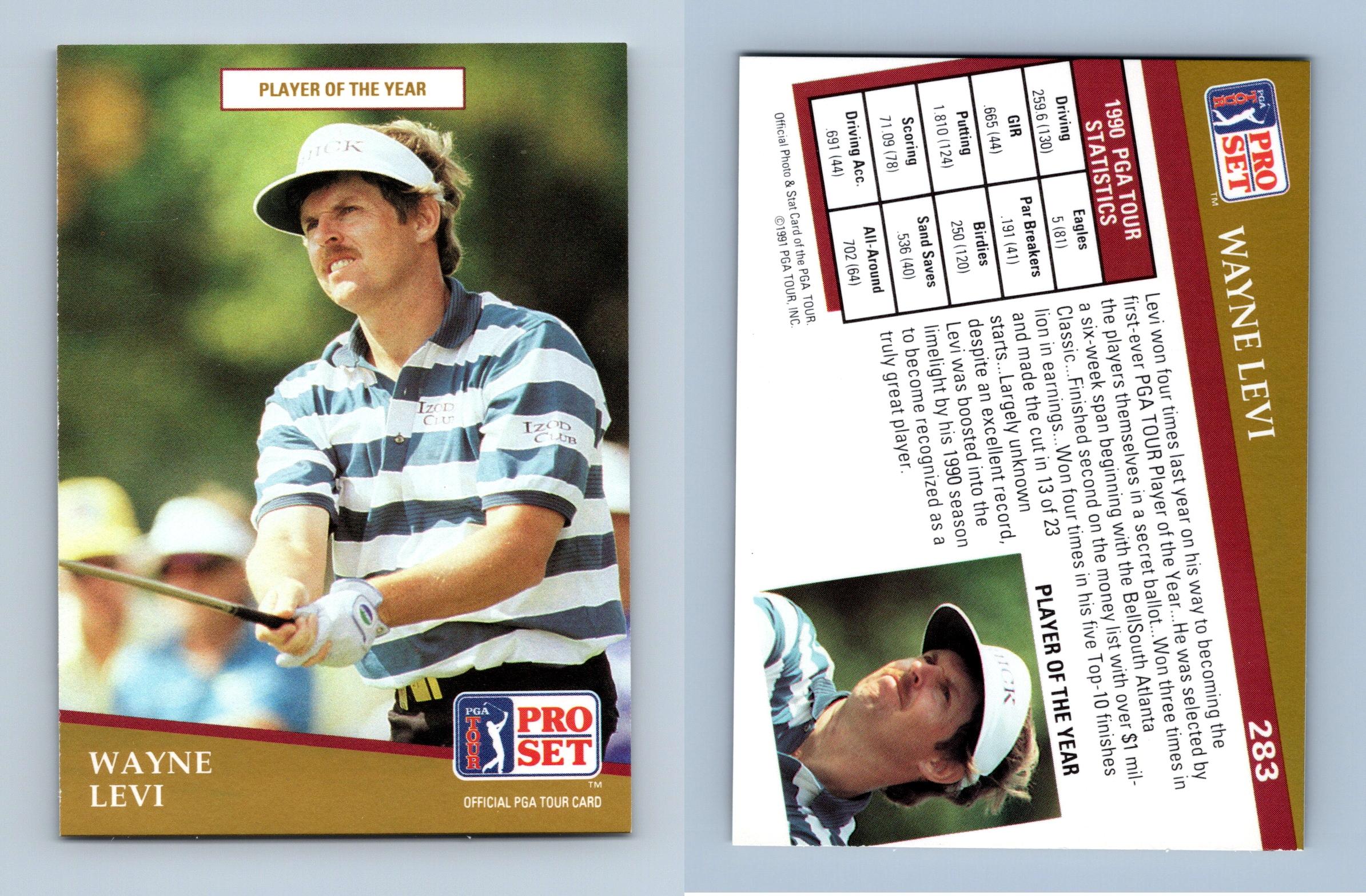 Wayne Levi #283 PGA Tour 1991 Pro Set Trading Card