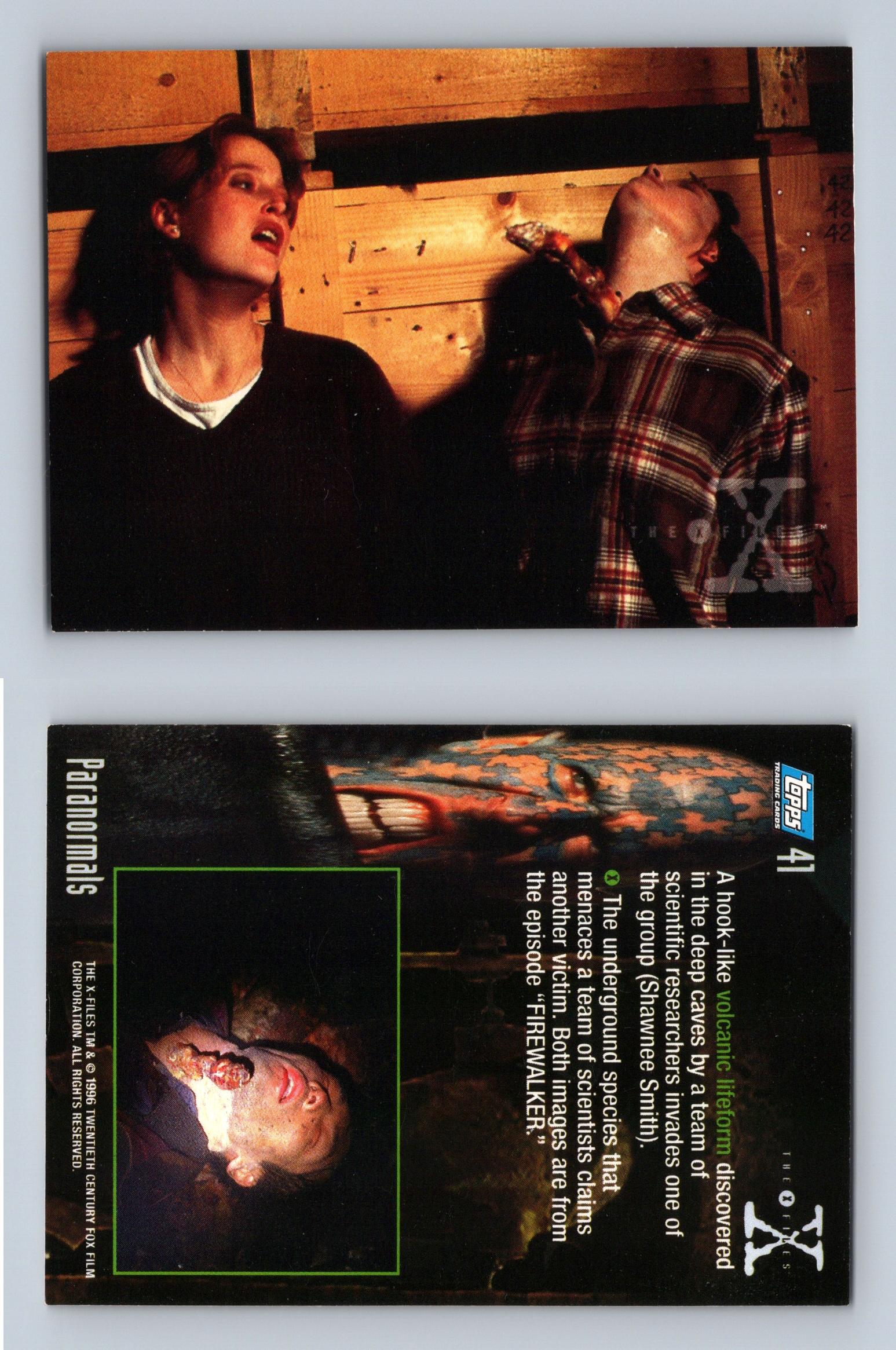 Volcanic Lifeform #41 The X-Files Season 2 Topps 1996 Trading Card - Foto 1 di 2
