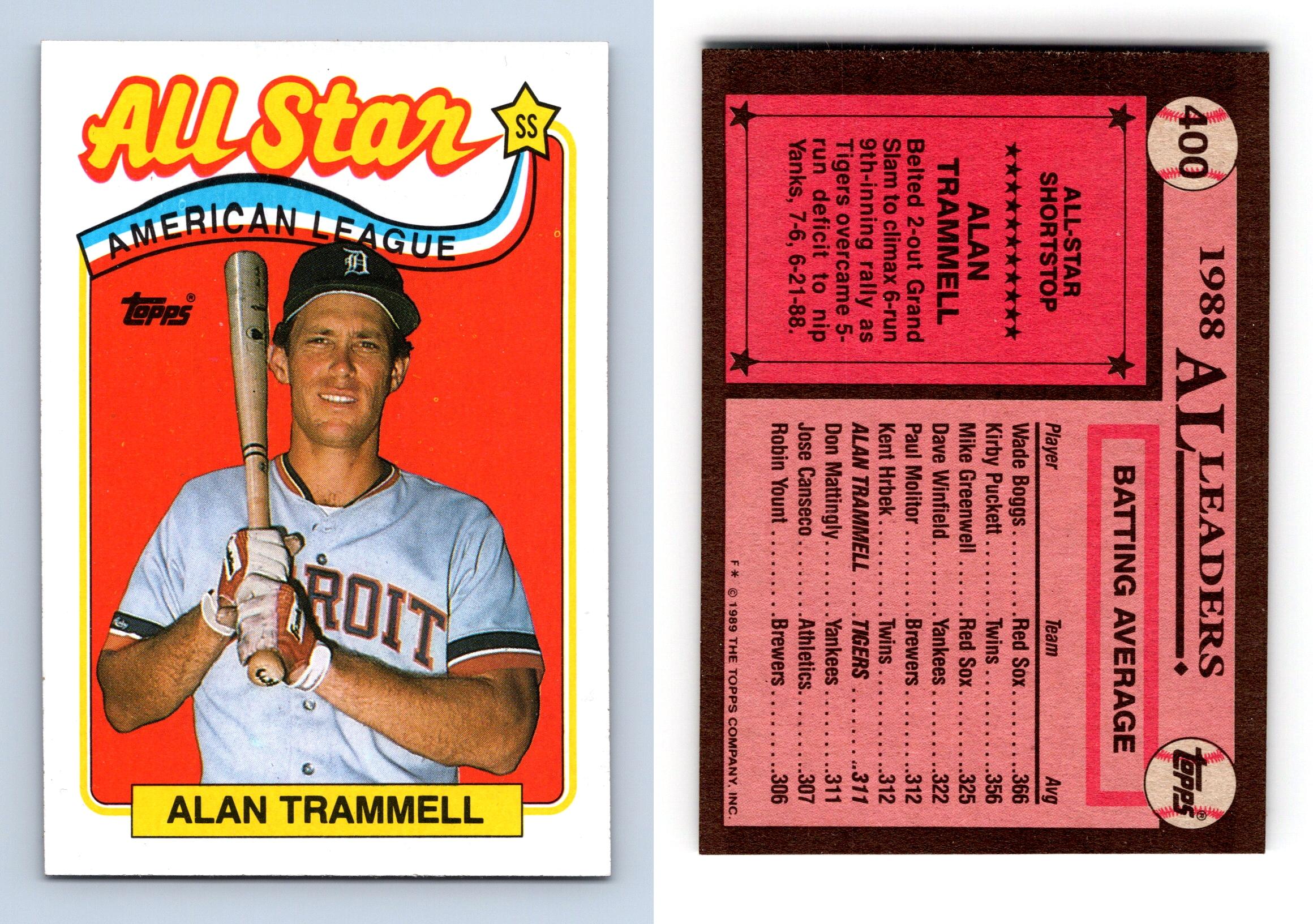 Alan Trammell [All Star] #400 1989 Topps Baseball Card