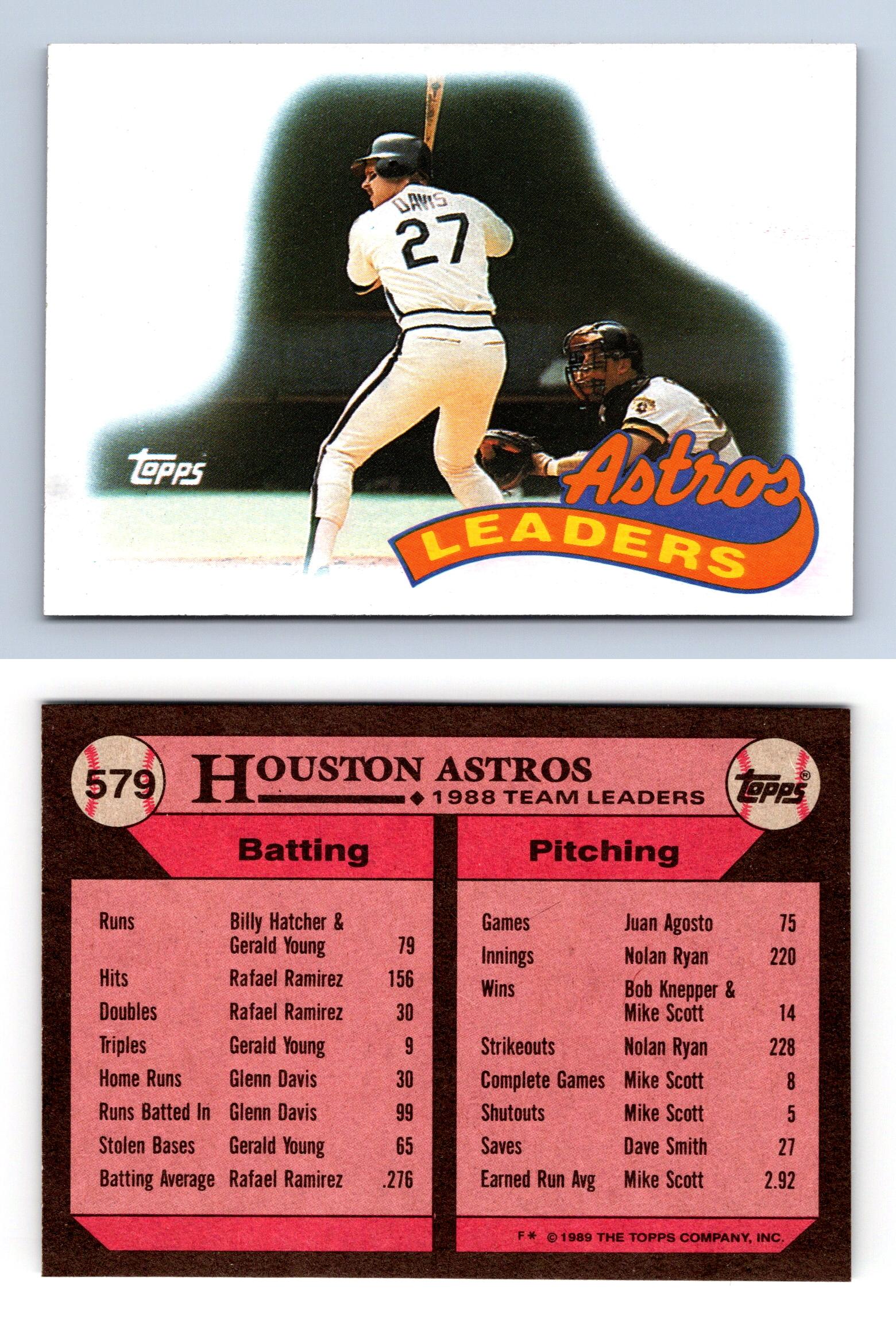 Houston Astros #579 Topps 1989 Baseball Trading Card